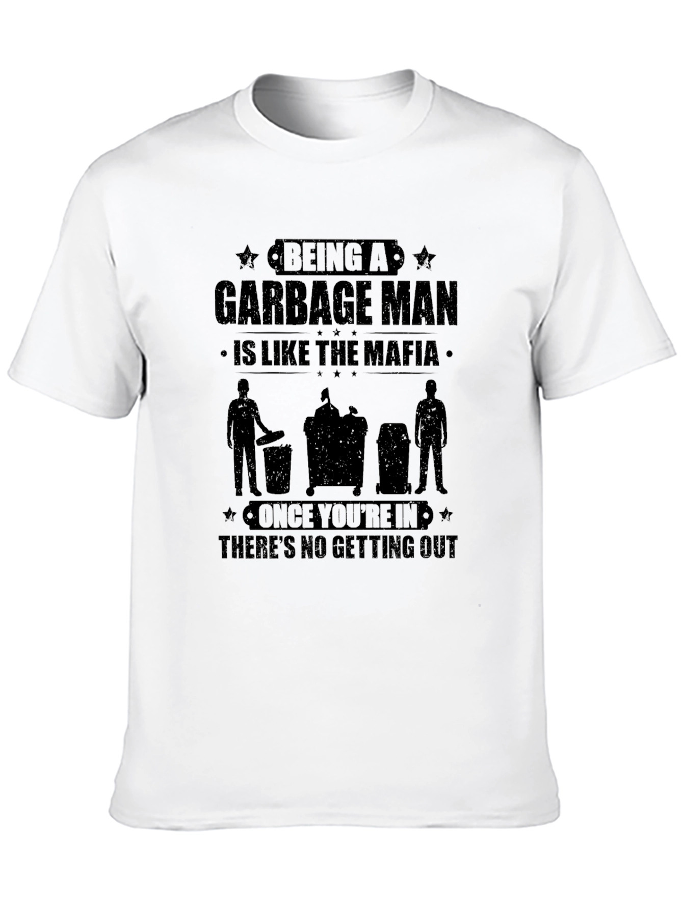 Black Garbage Man Mafia T-Shirt view 10