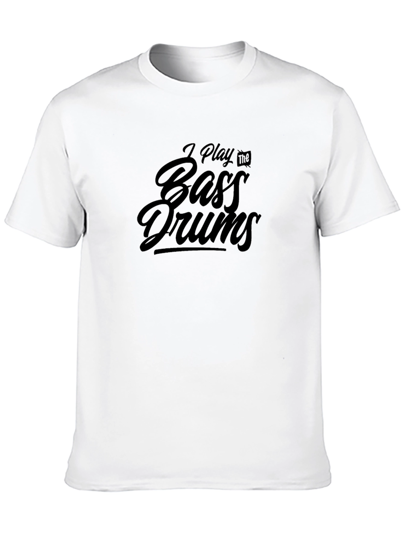 Black I Play the Bass Drums Black T-Shirt view 10