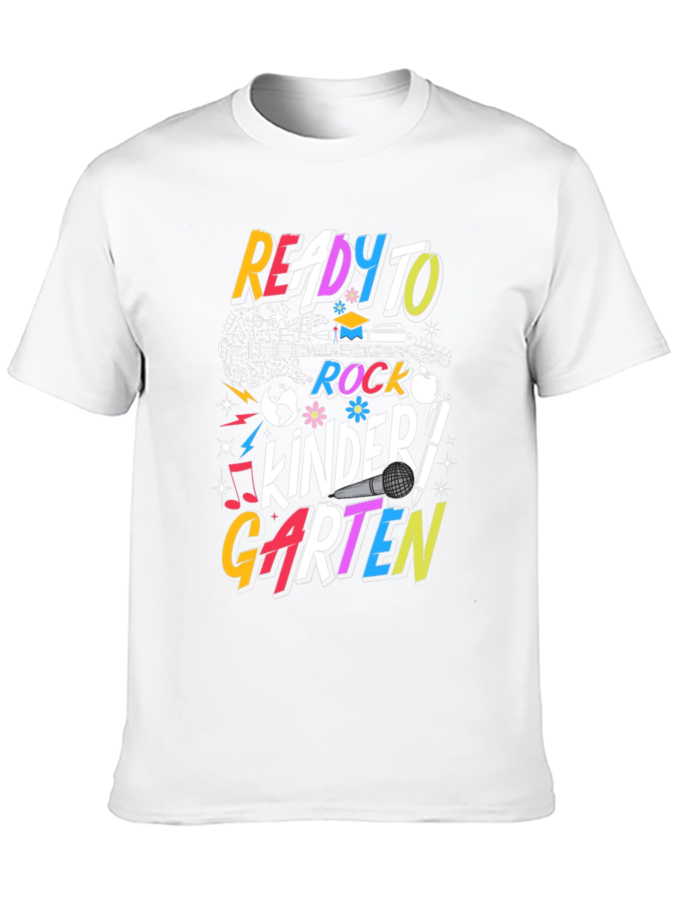 Black Ready to Rock Kindergarten T-Shirt - Back to School view 10