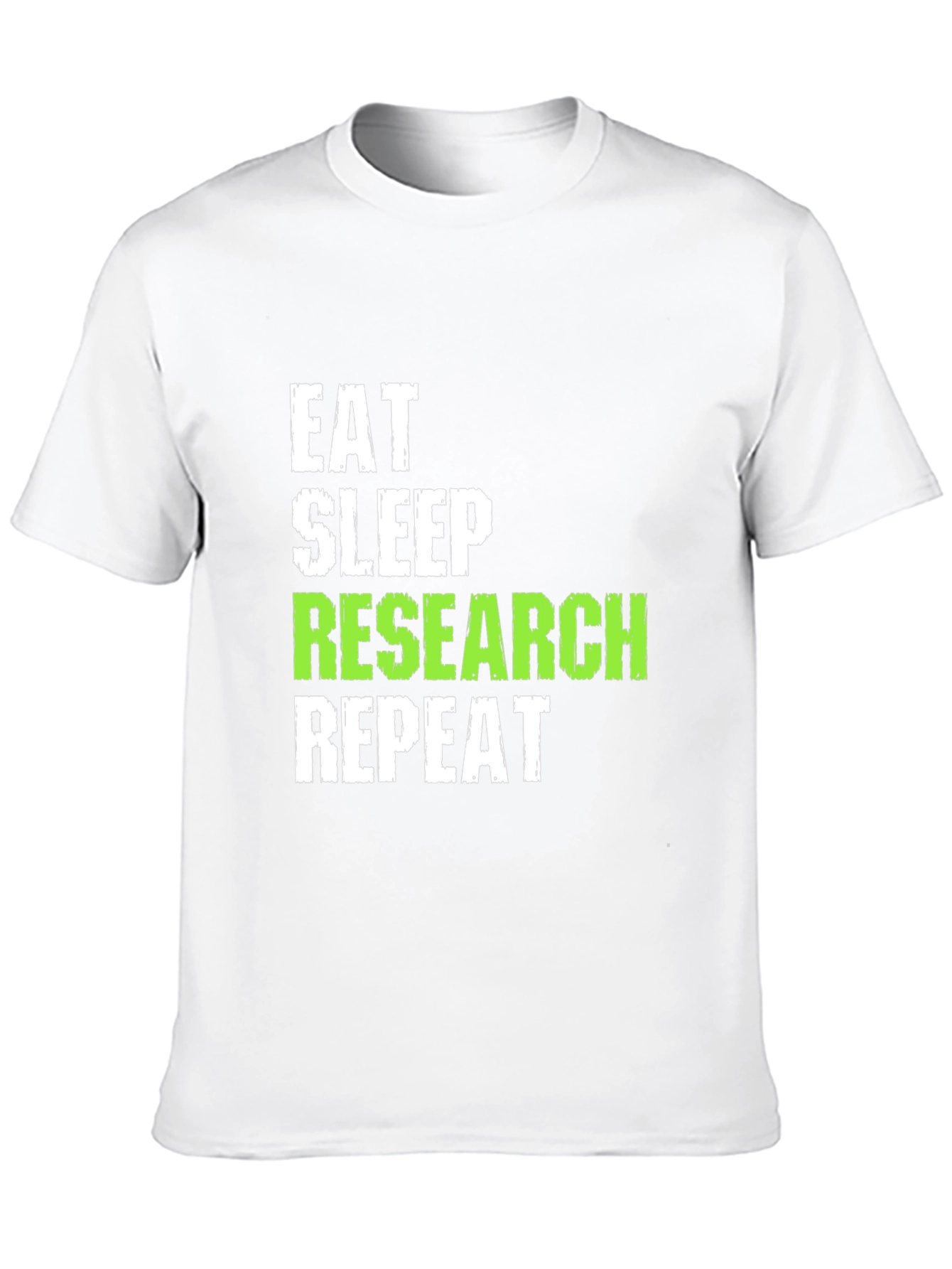 Black Eat Sleep Research Repeat Black T-Shirt view 10