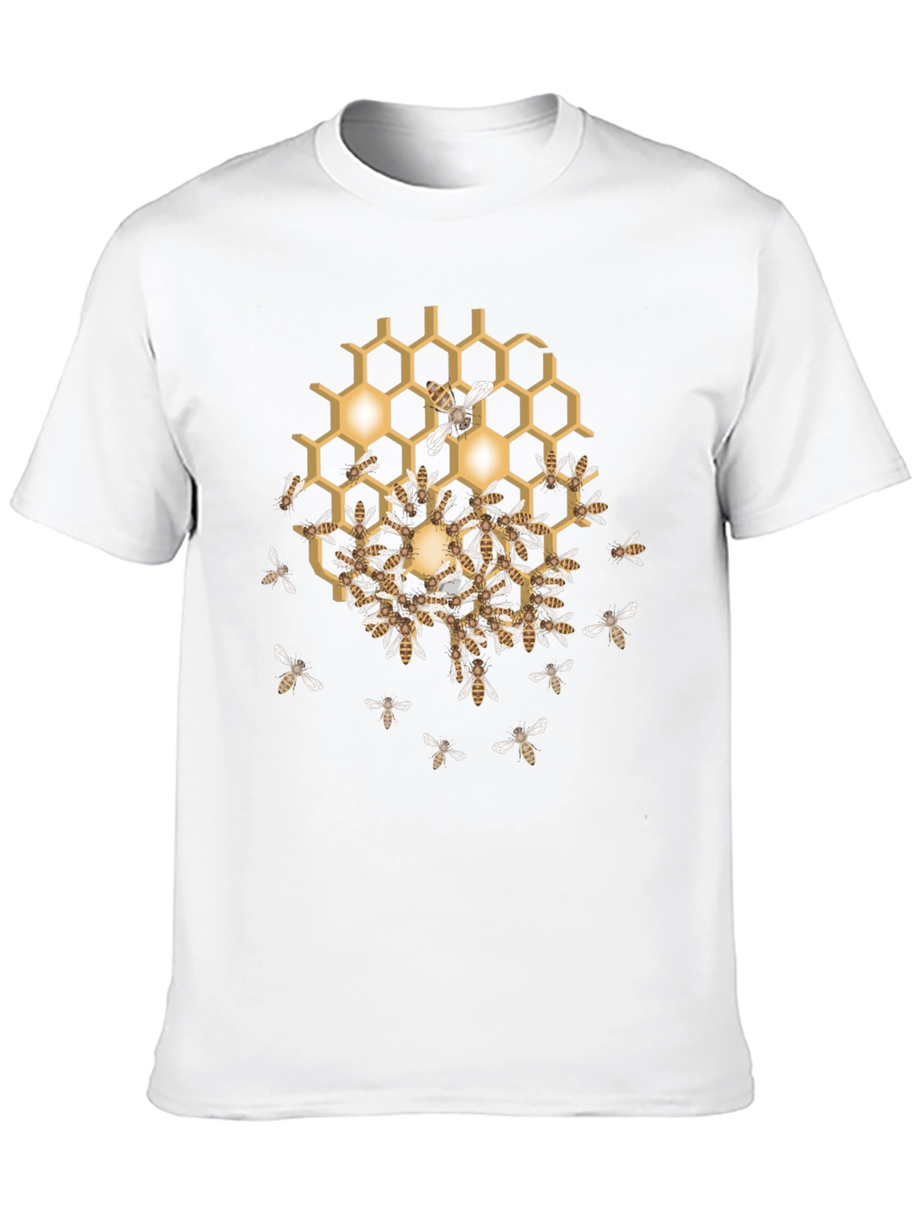 Black Honeycomb & Bees Graphic T-Shirt view 10