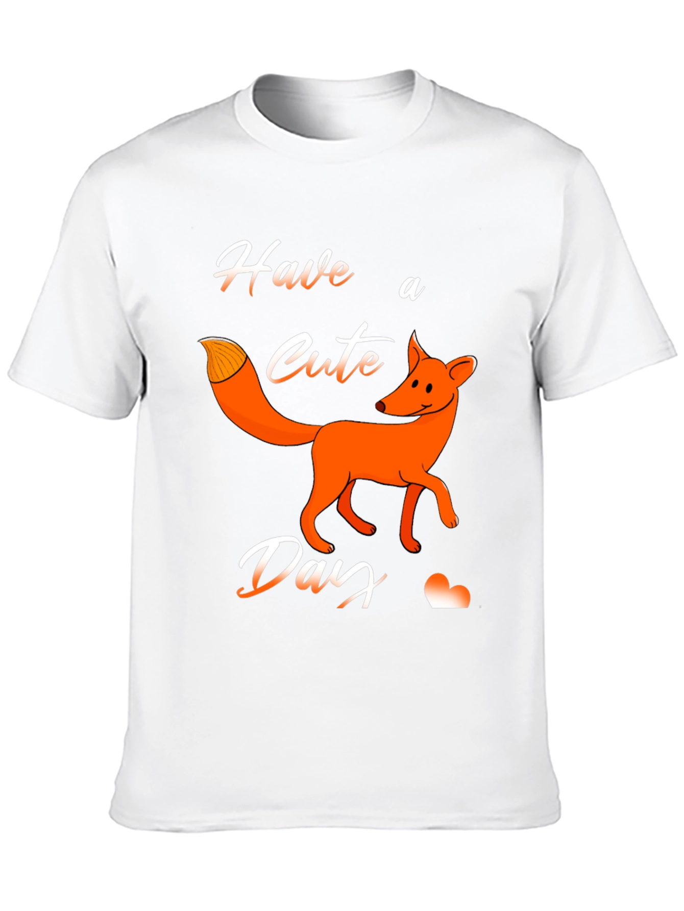 Black Cute Fox Day T-Shirt - Fun Animal Graphic Tee view 10