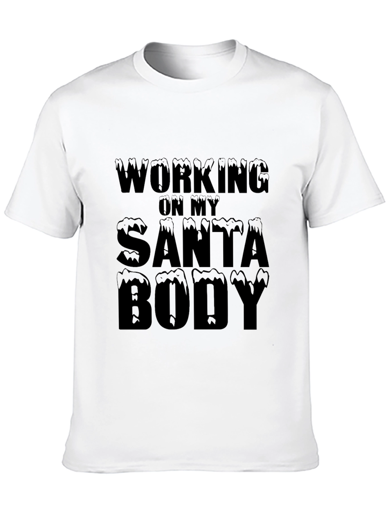 Black Working On My Santa Body T-Shirt view 10