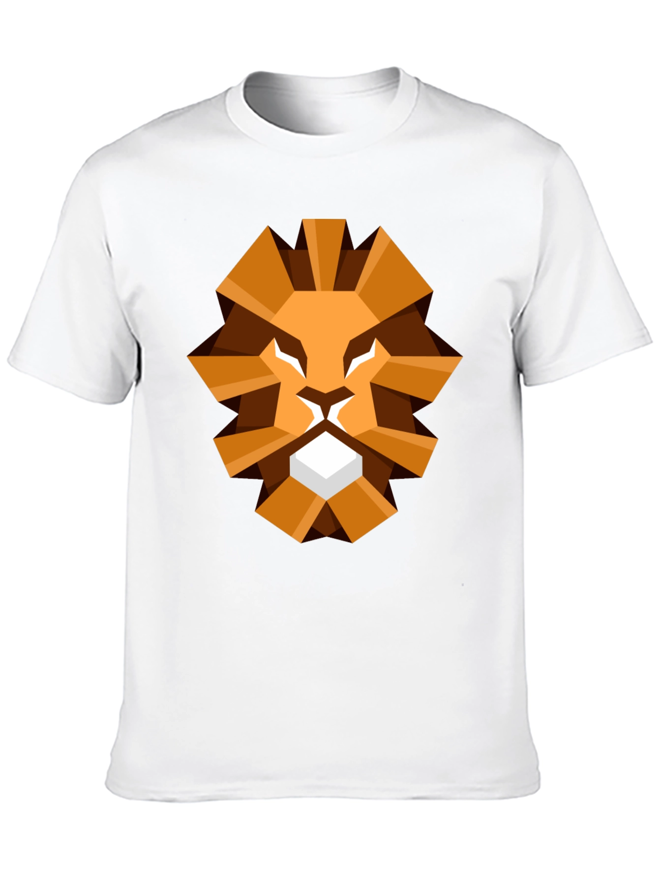 Black Geometric Lion Graphic Tee - Black T-Shirt view 10