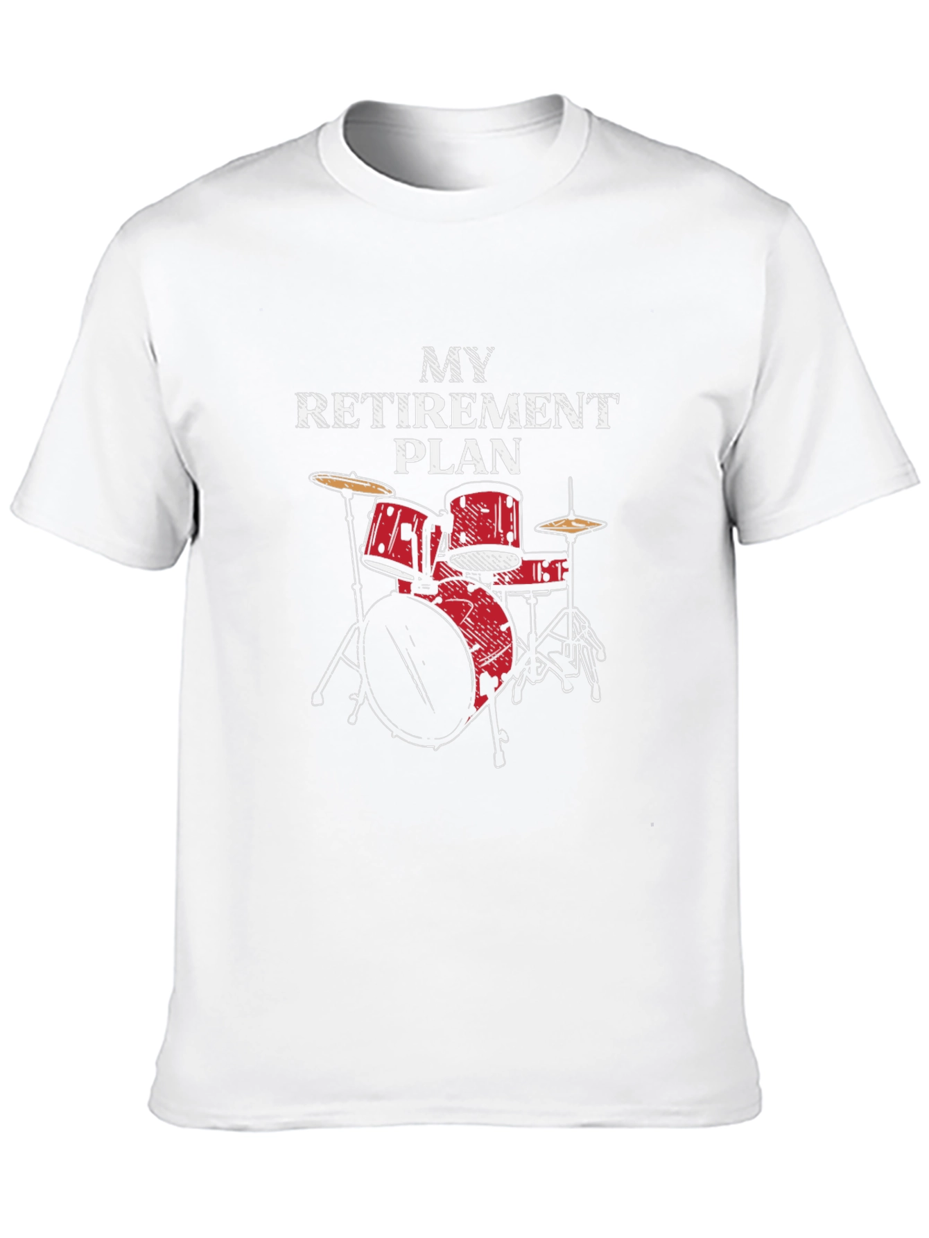 Black Drum Set Retirement Plan T-Shirt - Black view 10