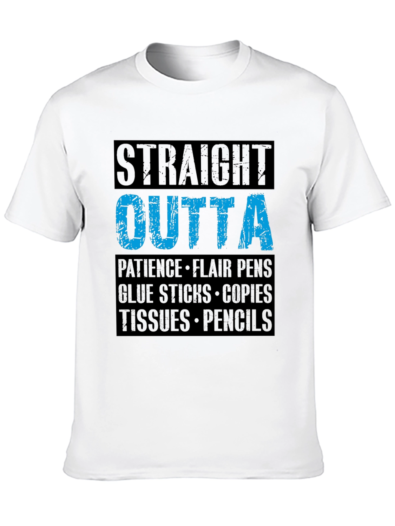 Black Straight Outta Patience Teacher T-Shirt view 10