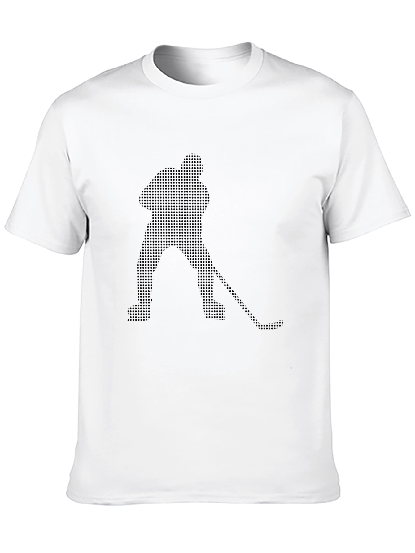 Black Hockey Player Graphic Tee - Black Cotton Blend view 10