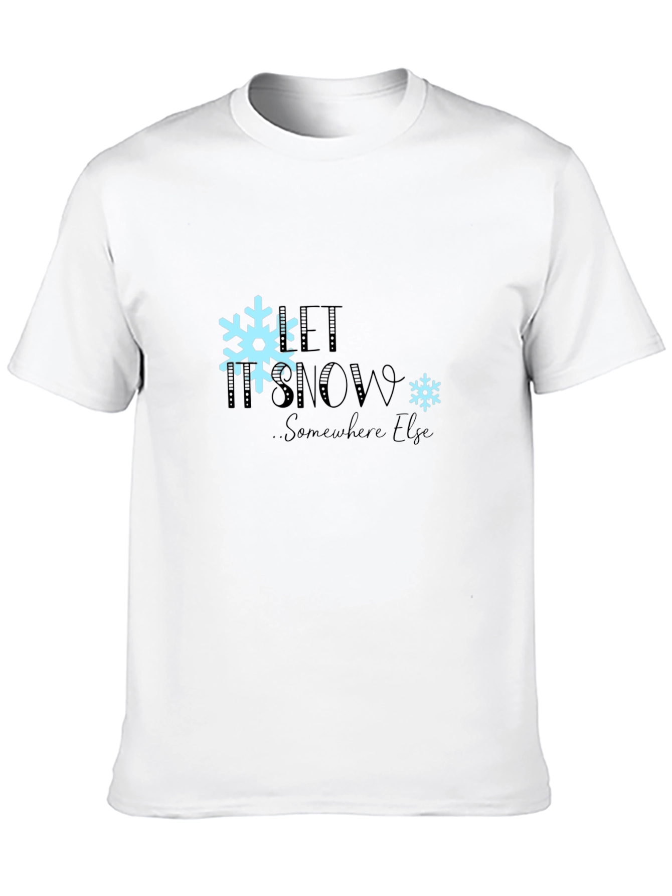 Black Let It Snow T-Shirt - Black Graphic Tee view 10