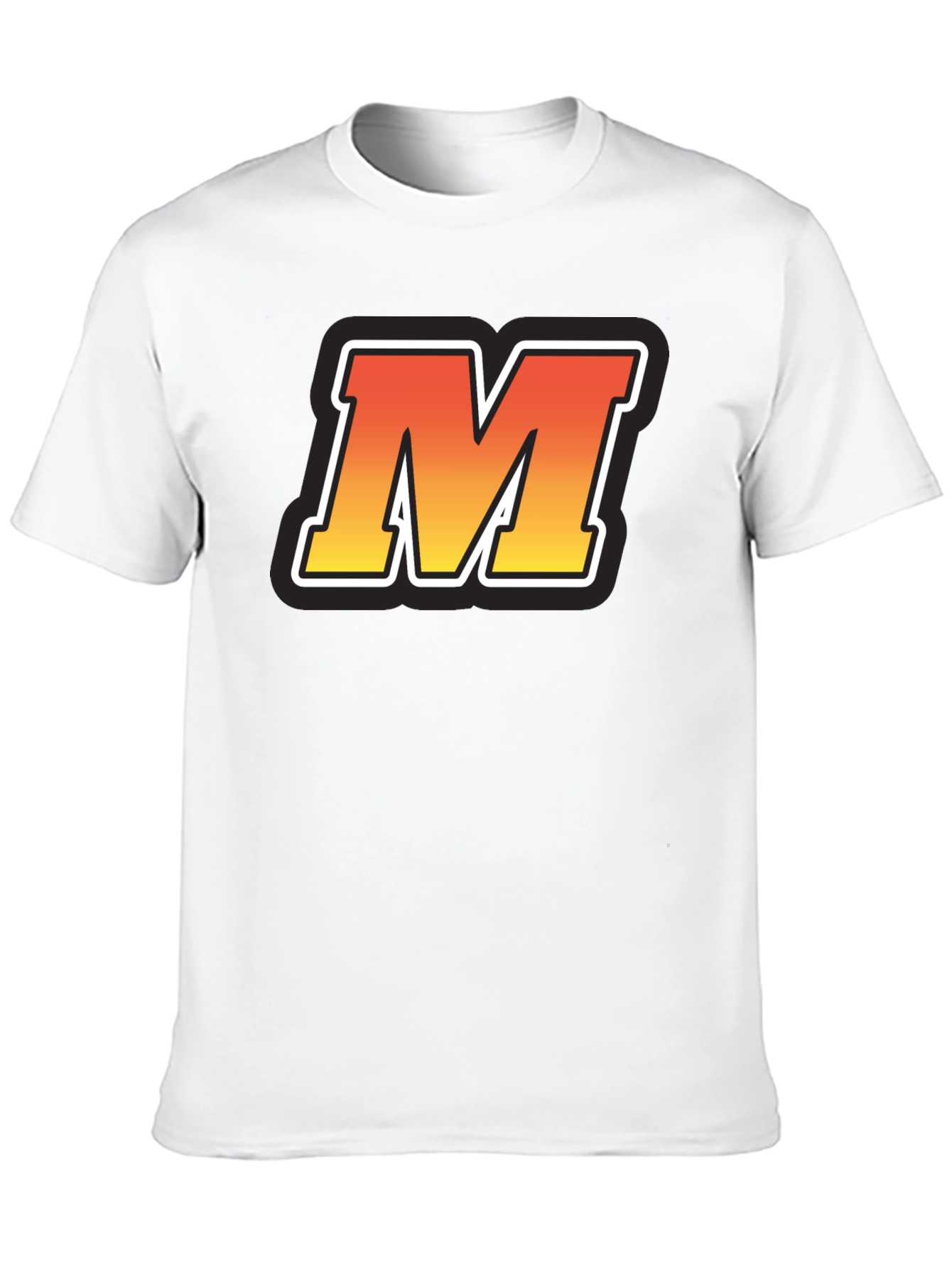 Black Bold 'M' Graphic Black T-Shirt view 10