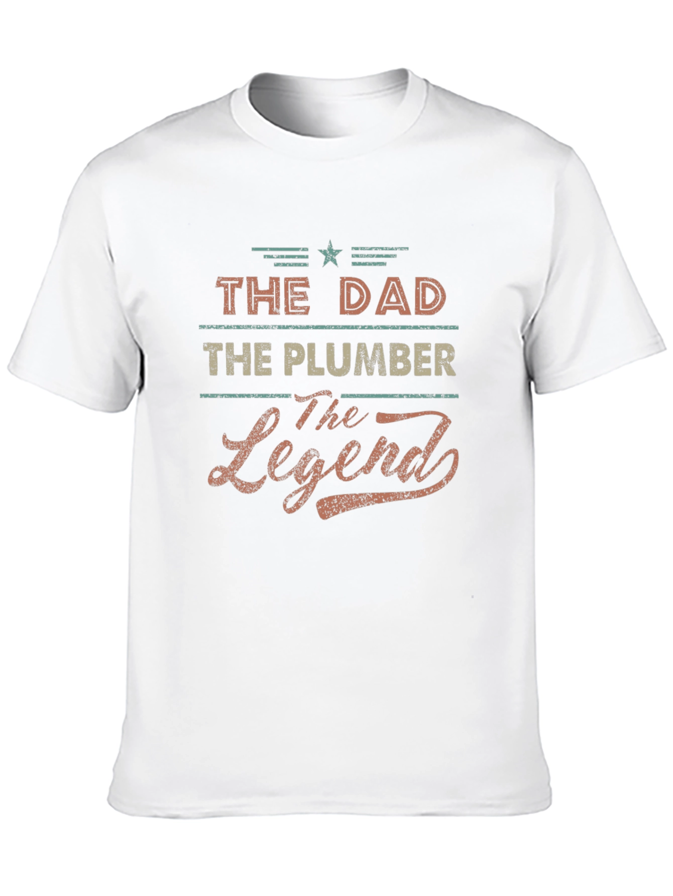 Black The Dad, The Plumber, The Legend T-Shirt view 10