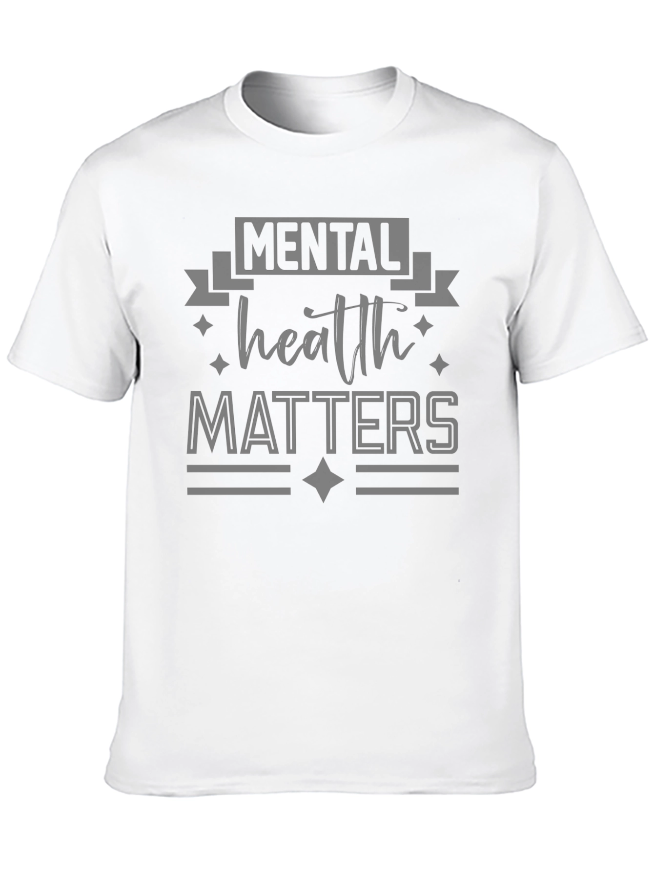 Black Mental Health Matters Graphic Tee - Black Cotton T-Shirt view 10