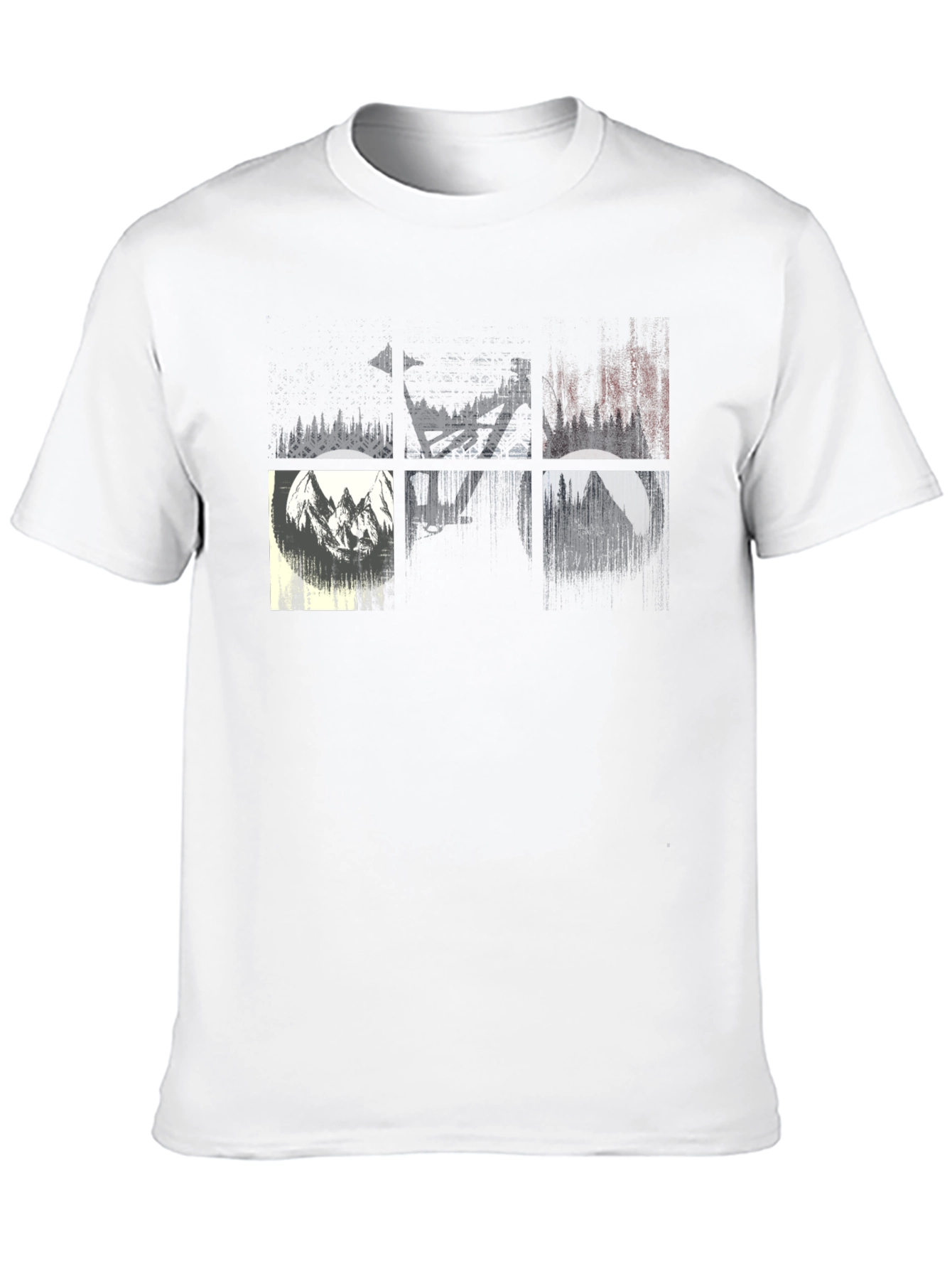 Black Nature Inspired Graphic Tee - Black view 10