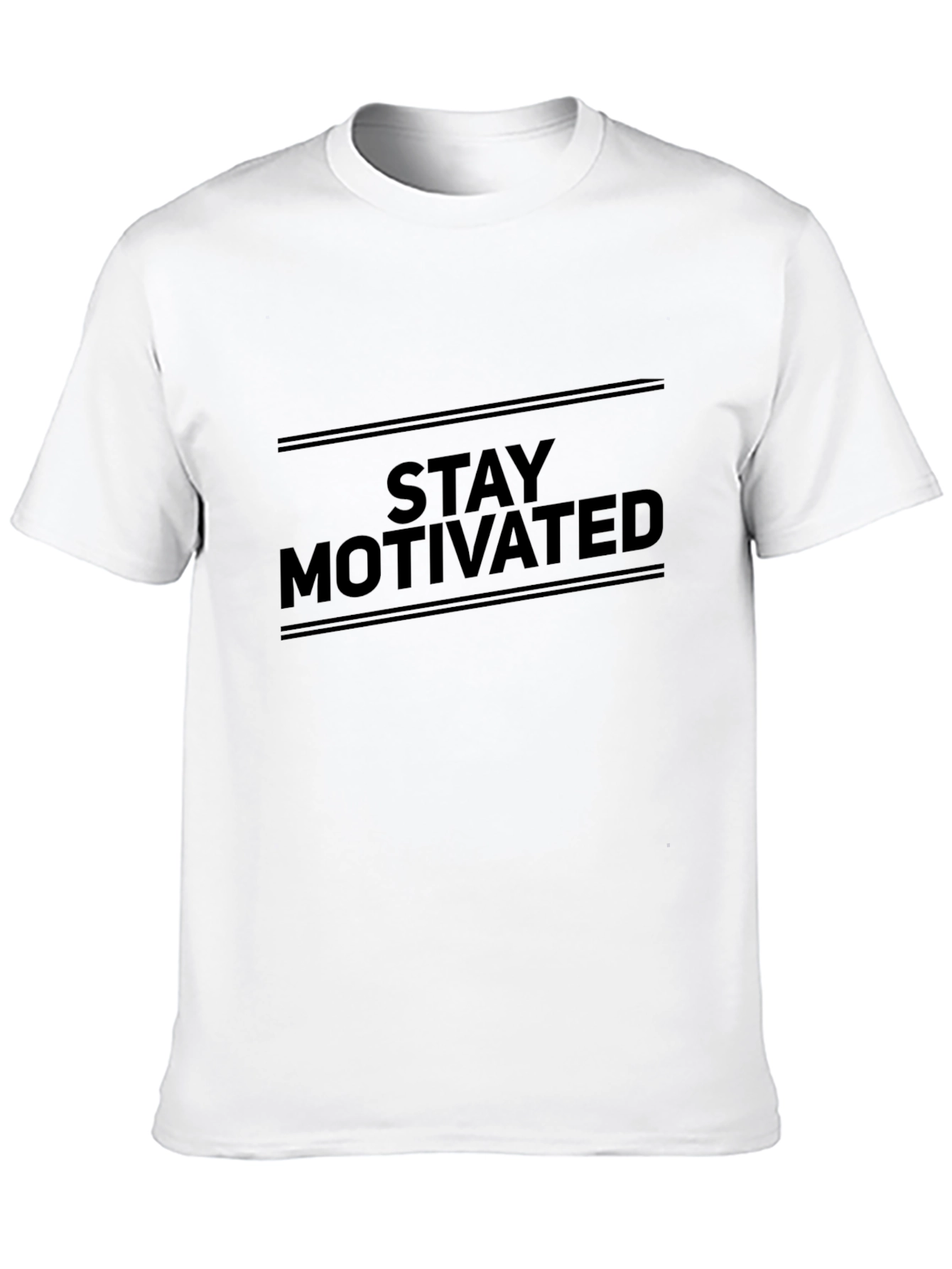 Black Stay Motivated Black Graphic T-Shirt view 10