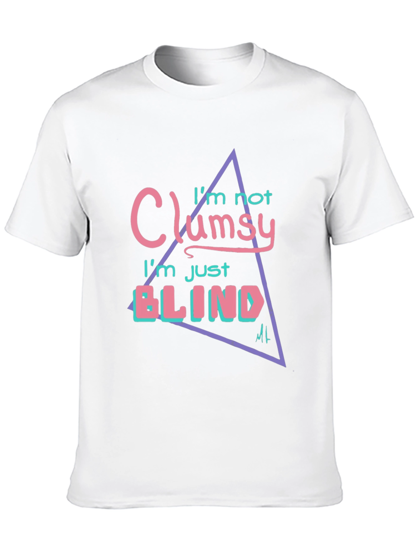 Black Clumsy? Tee: Funny Graphic Print T-Shirt view 10