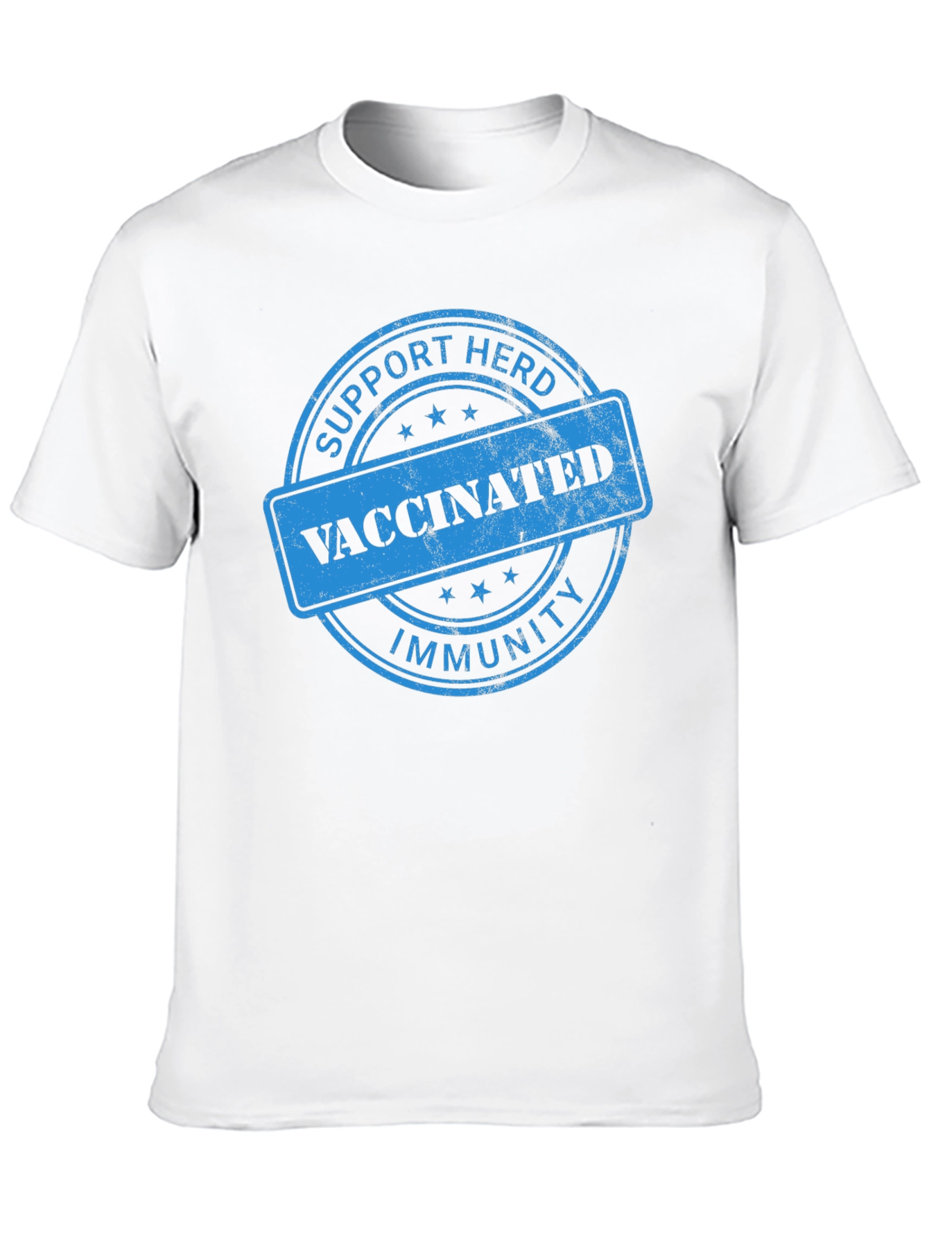 Black Support Herd Immunity Vaccinated T-Shirt view 10