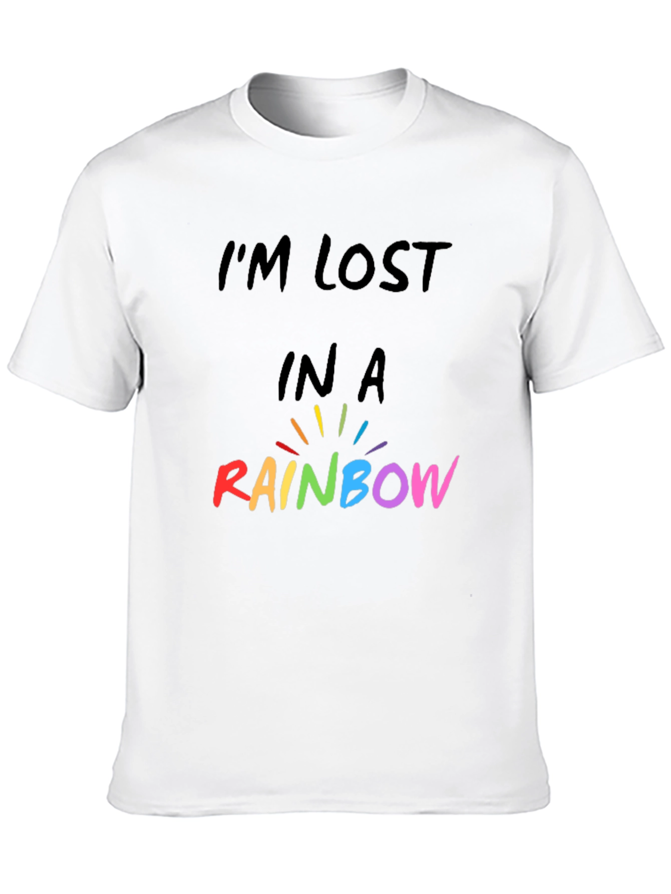 Black Rainbow Graphic Tee - Men's Black T-Shirt view 10