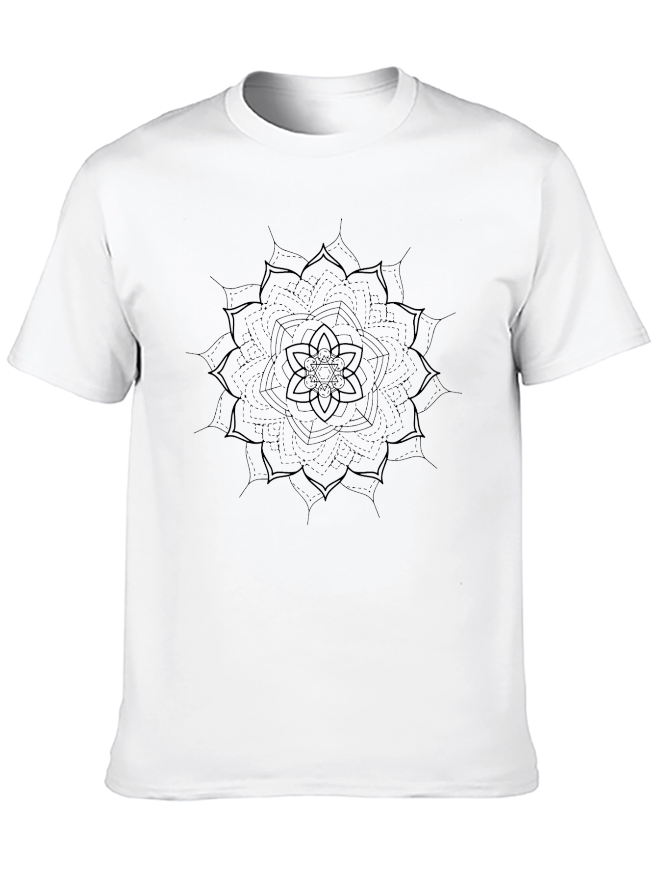 Black Mandala Graphic Black T-Shirt view 10
