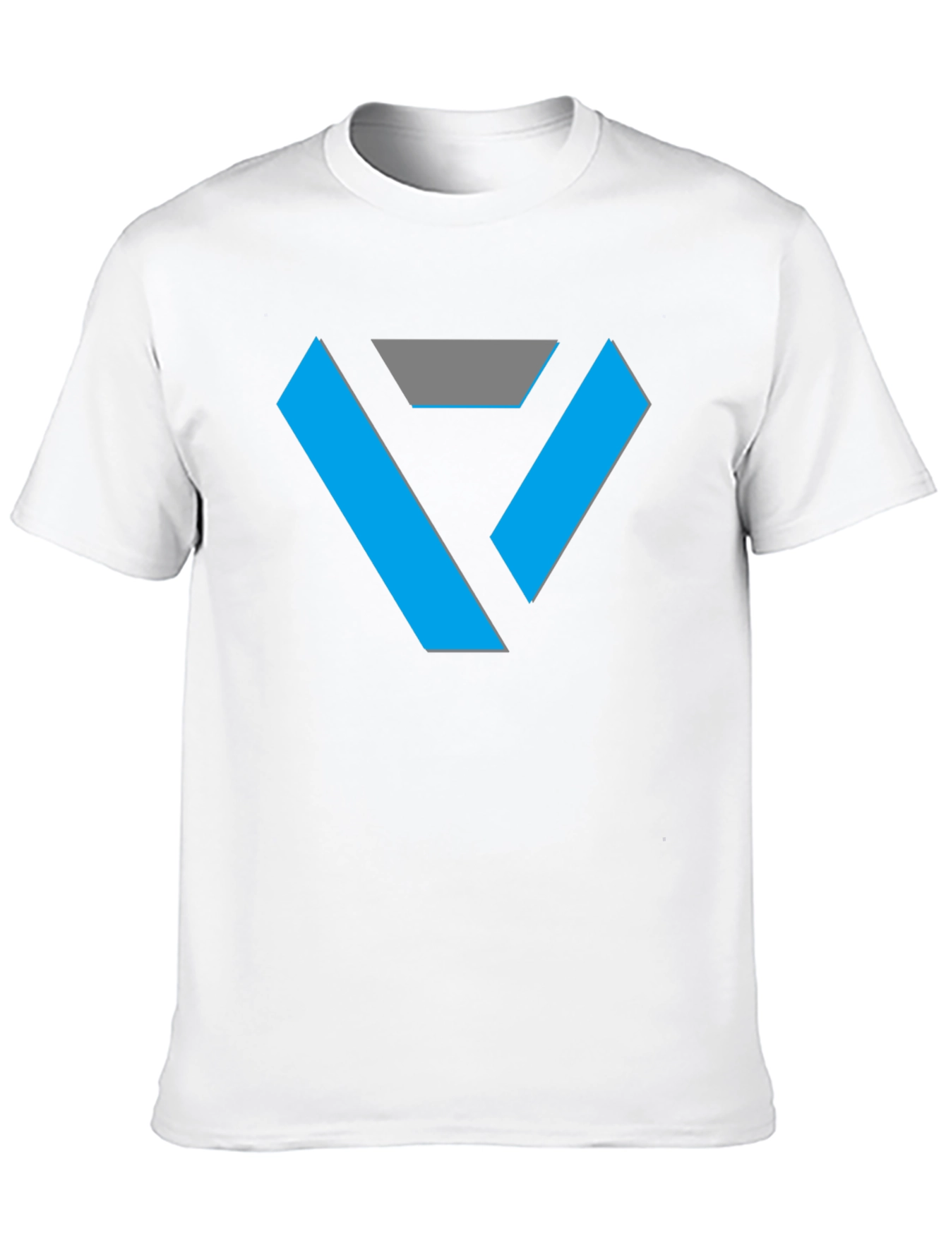 Black Geometric V Logo Black T-Shirt view 10