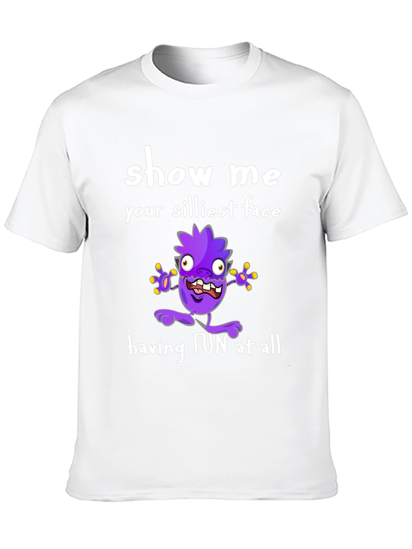 Black Show Me Your Silliest Face T-Shirt Funny Cartoon Monster view 10