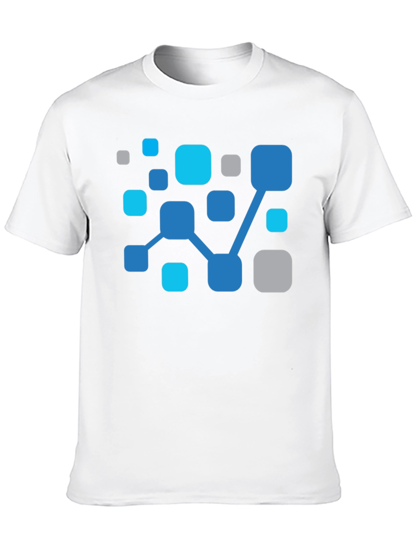 Black Abstract Network Black T-Shirt view 10