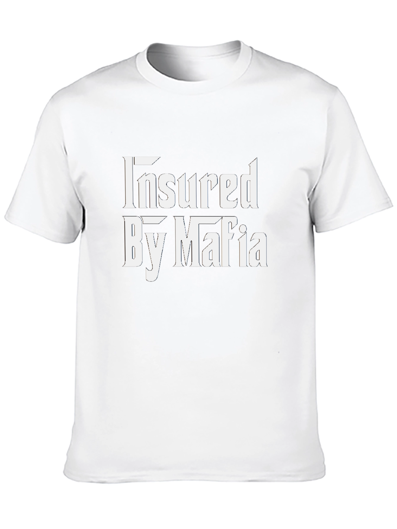 Black Insured By Mafia Graphic Tee view 10