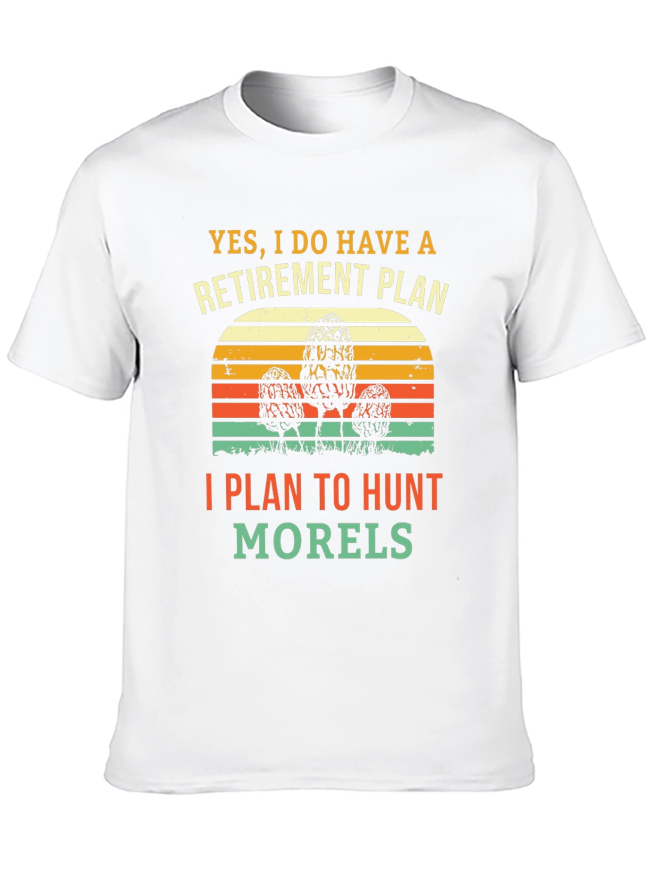 Black Retirement Morel Mushroom Hunting T-Shirt view 10