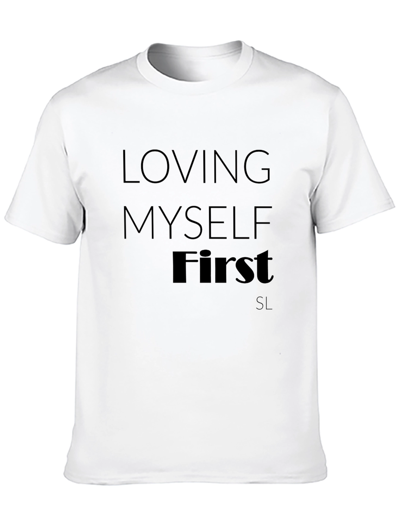 Black Loving Myself First T-Shirt - Black view 10