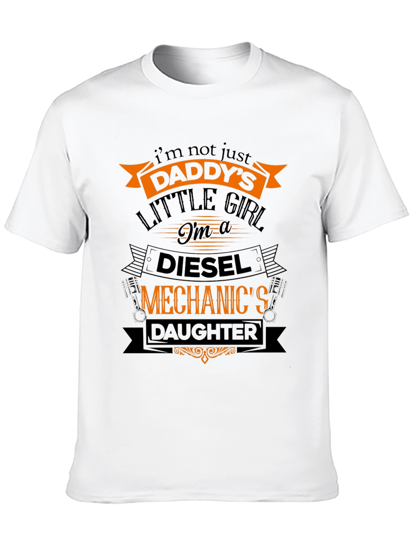 Black Daddy's Diesel Mechanic's Daughter Graphic Tee view 10