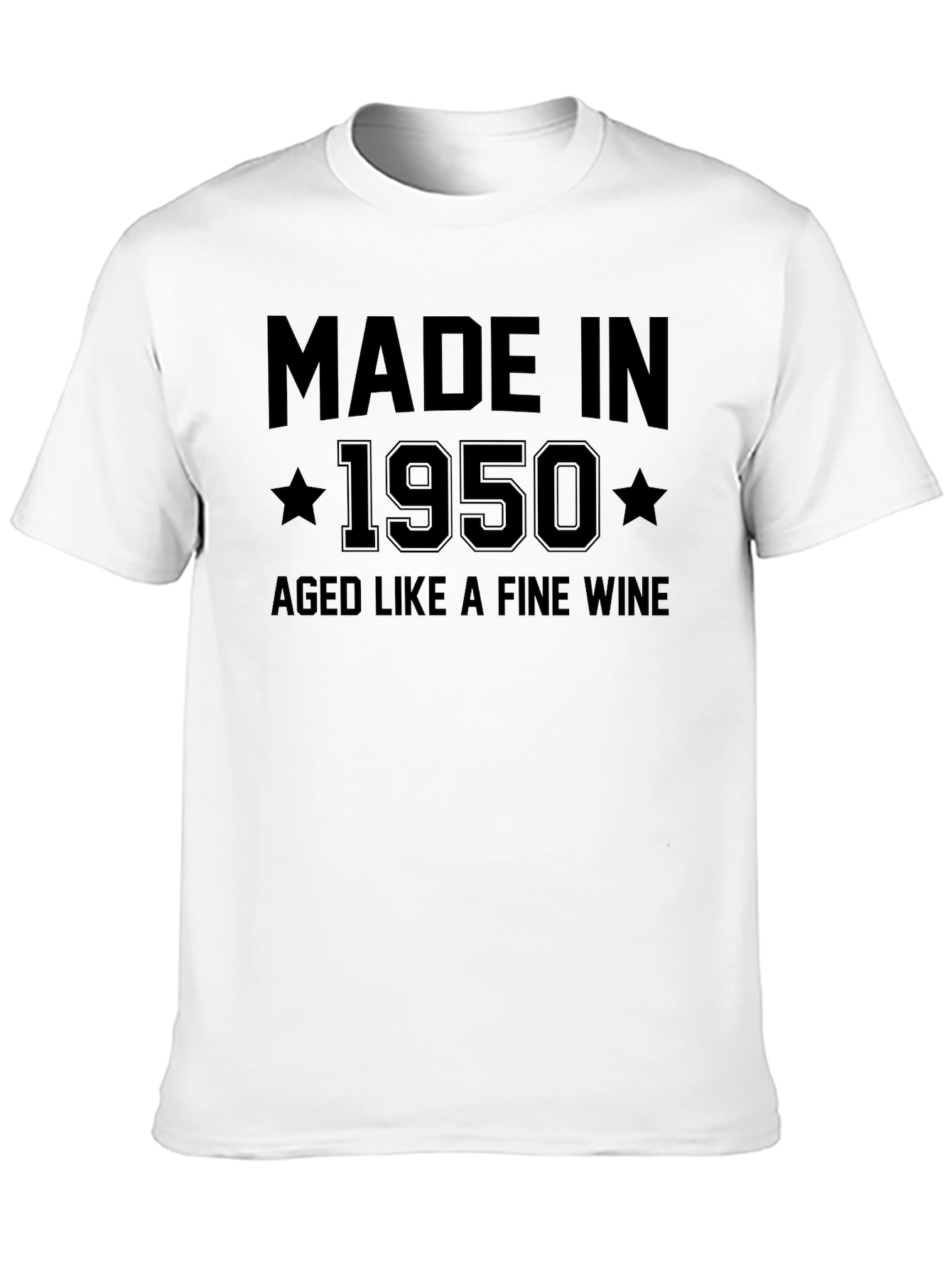 Black Made in 1950 Aged Like Fine Wine Black T-Shirt view 10