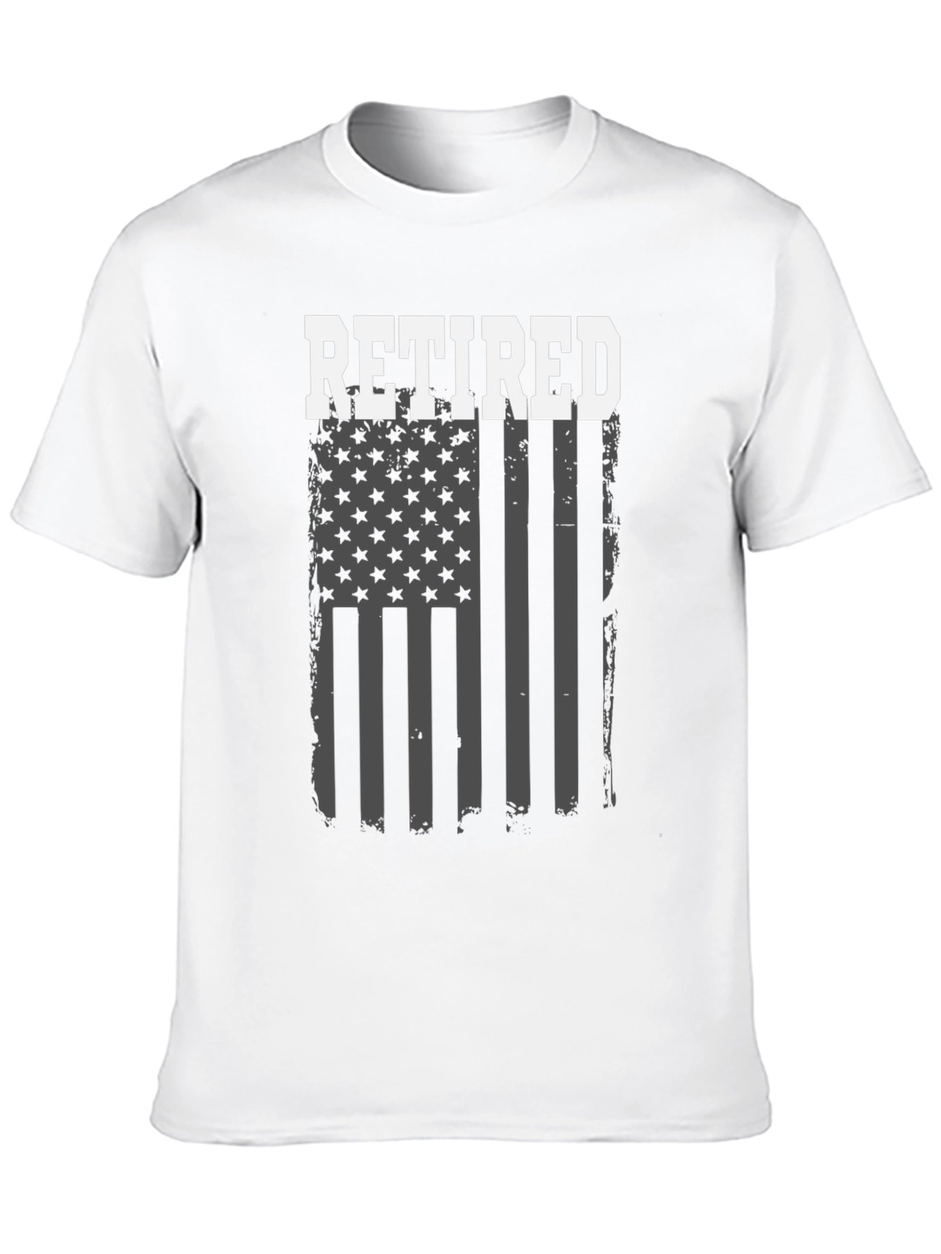 Black Retired American Flag Graphic T-Shirt view 10