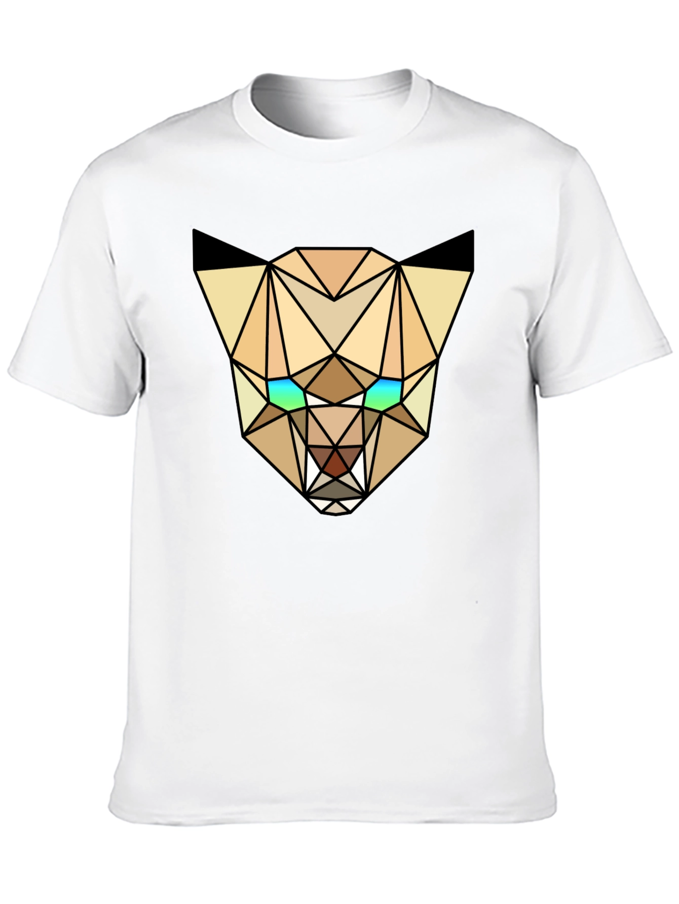 Black Geometric Lynx Tee - Modern Graphic T-Shirt view 10