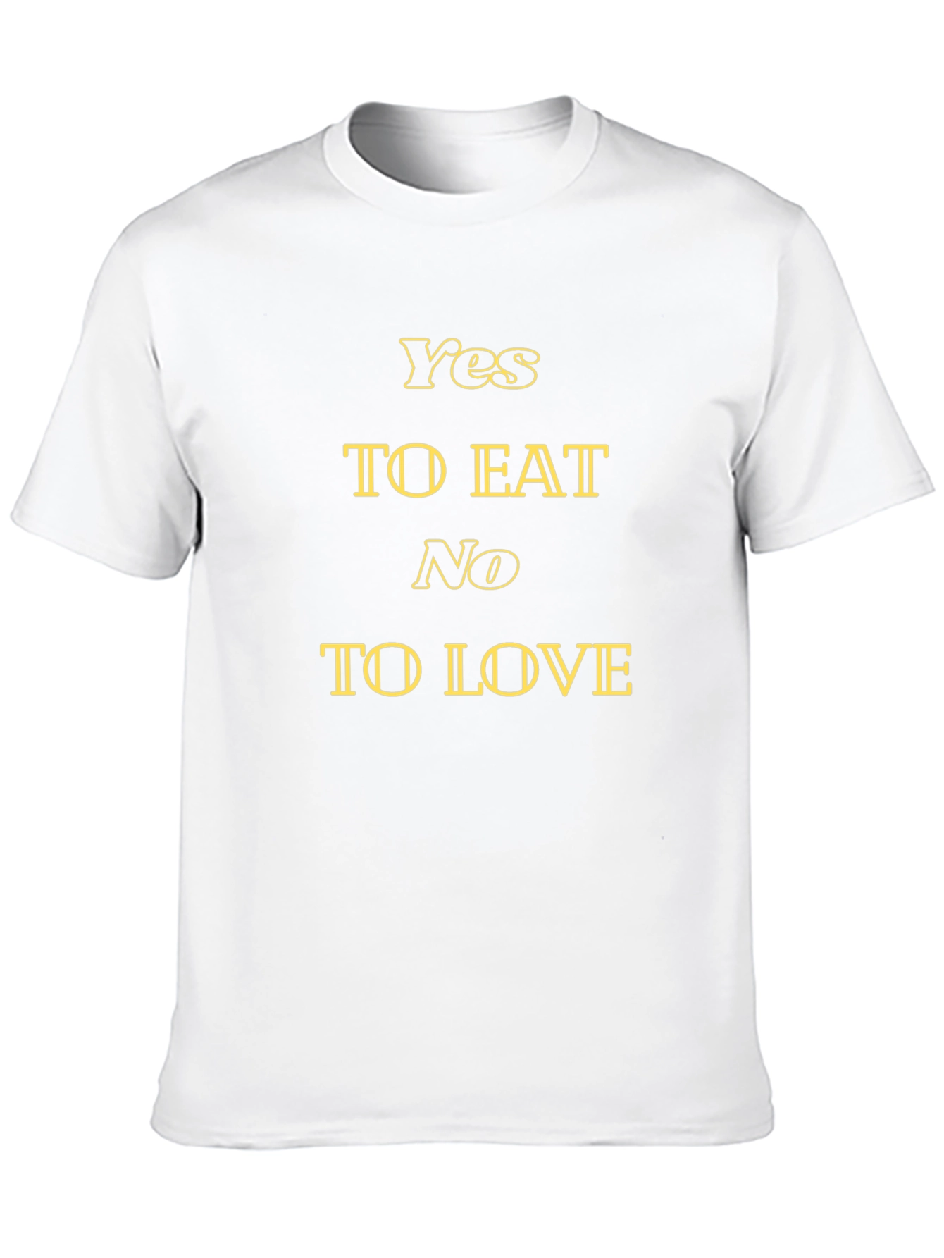 Black Yes to Eat, No to Love Graphic Tee view 10