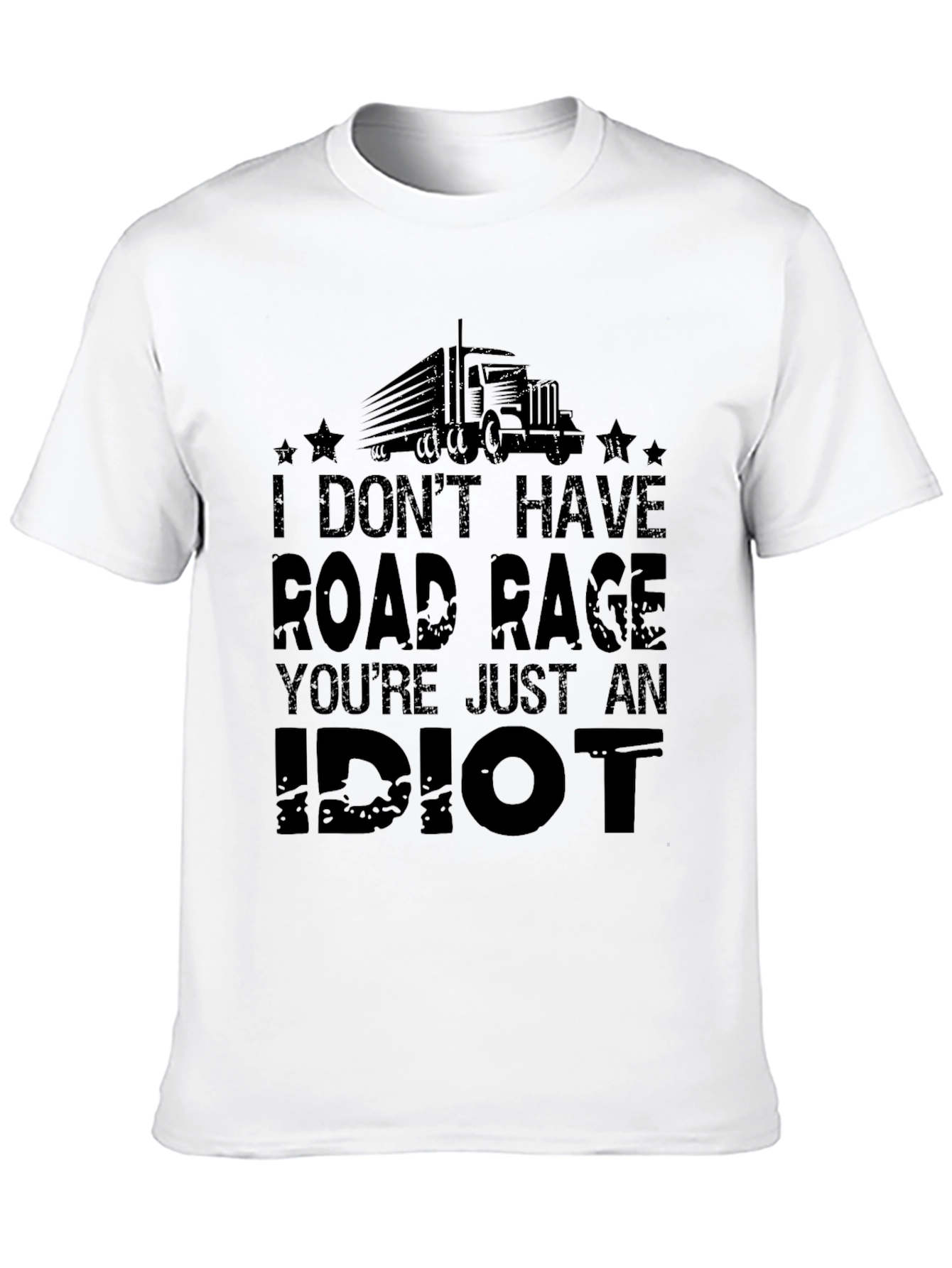 Black Road Rage Idiot T-Shirt view 10
