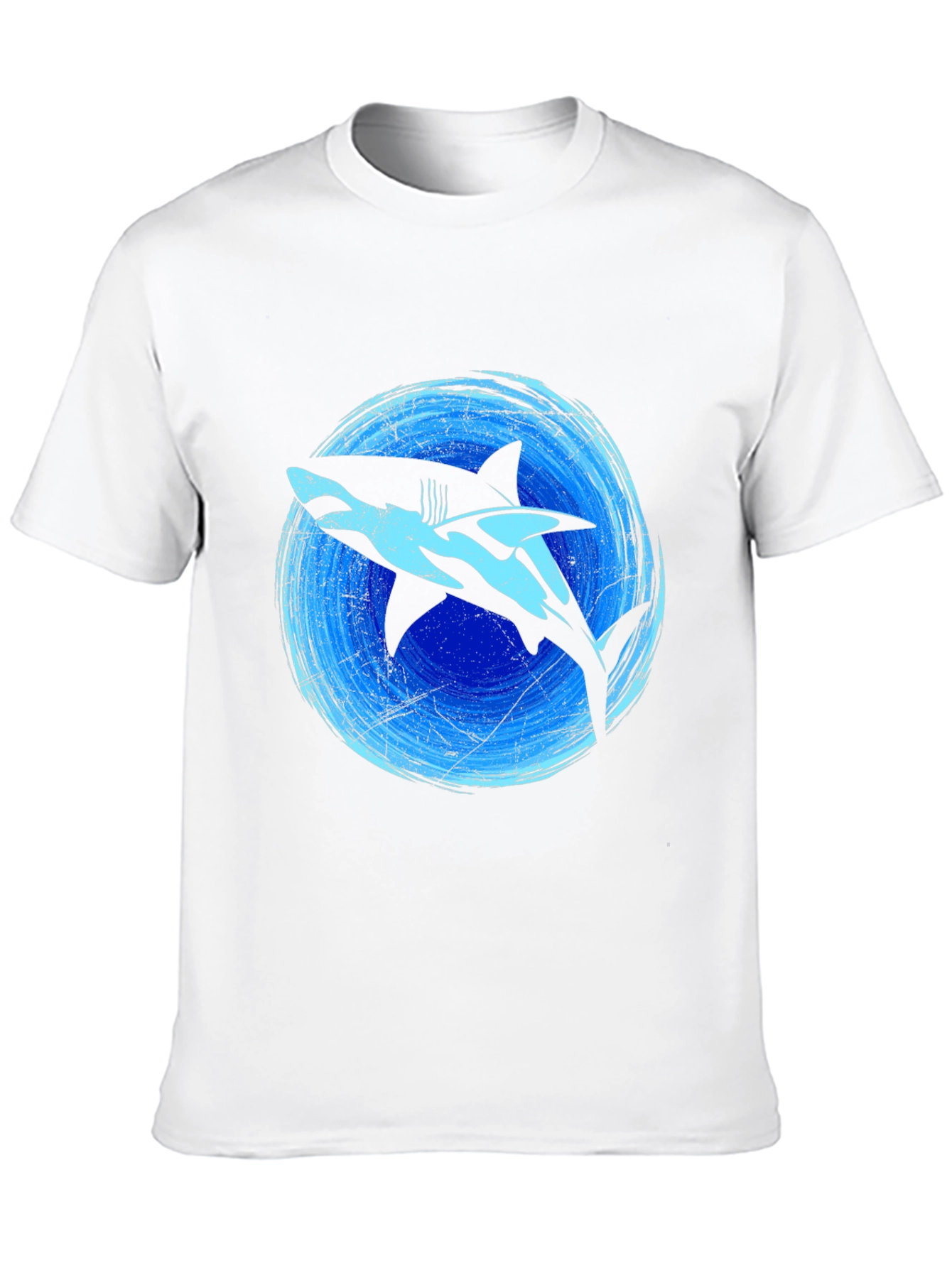 Black Shark Graphic Print Tee - Black Cotton Blend view 10