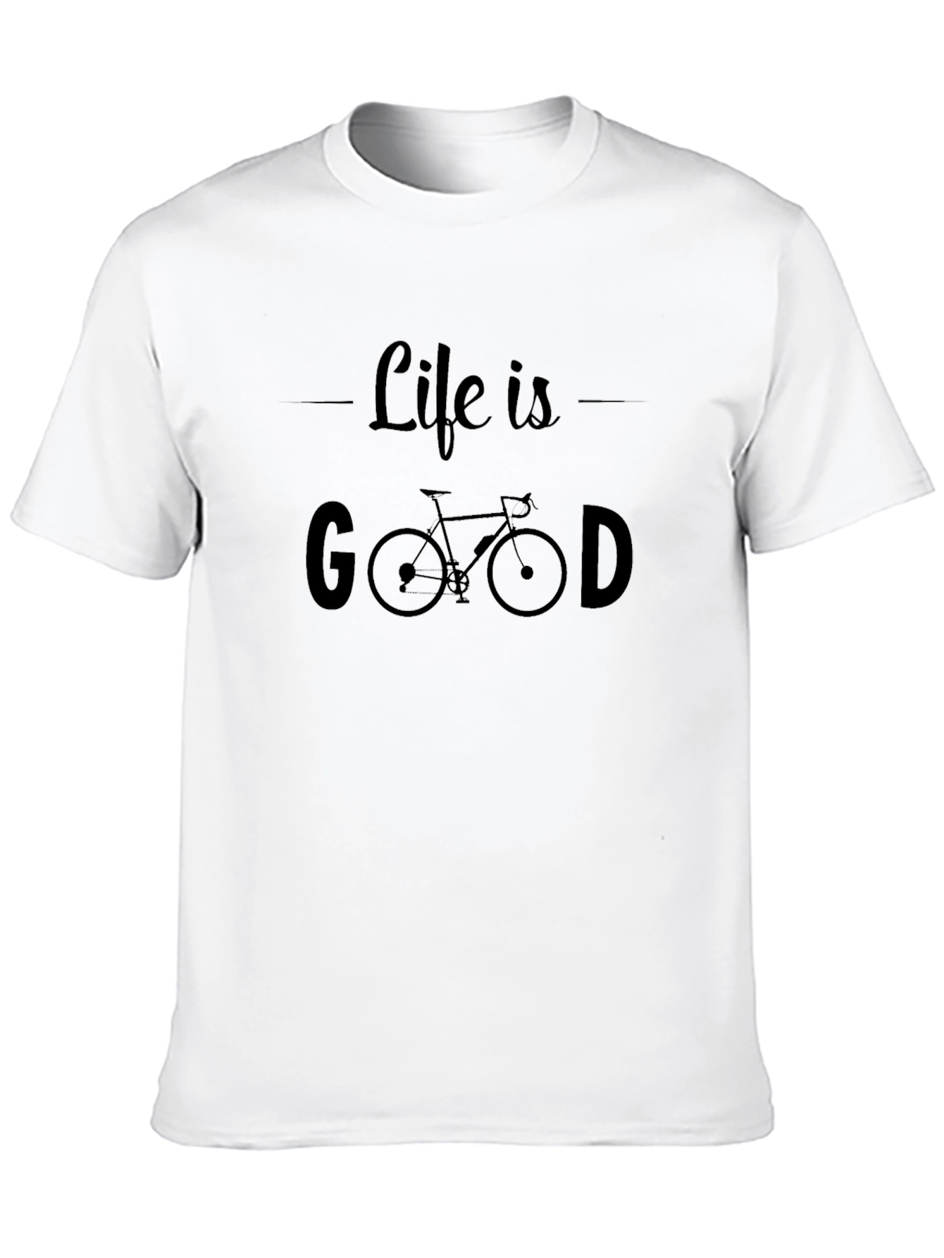 Black Life is Good Bike Graphic Black T-Shirt view 10