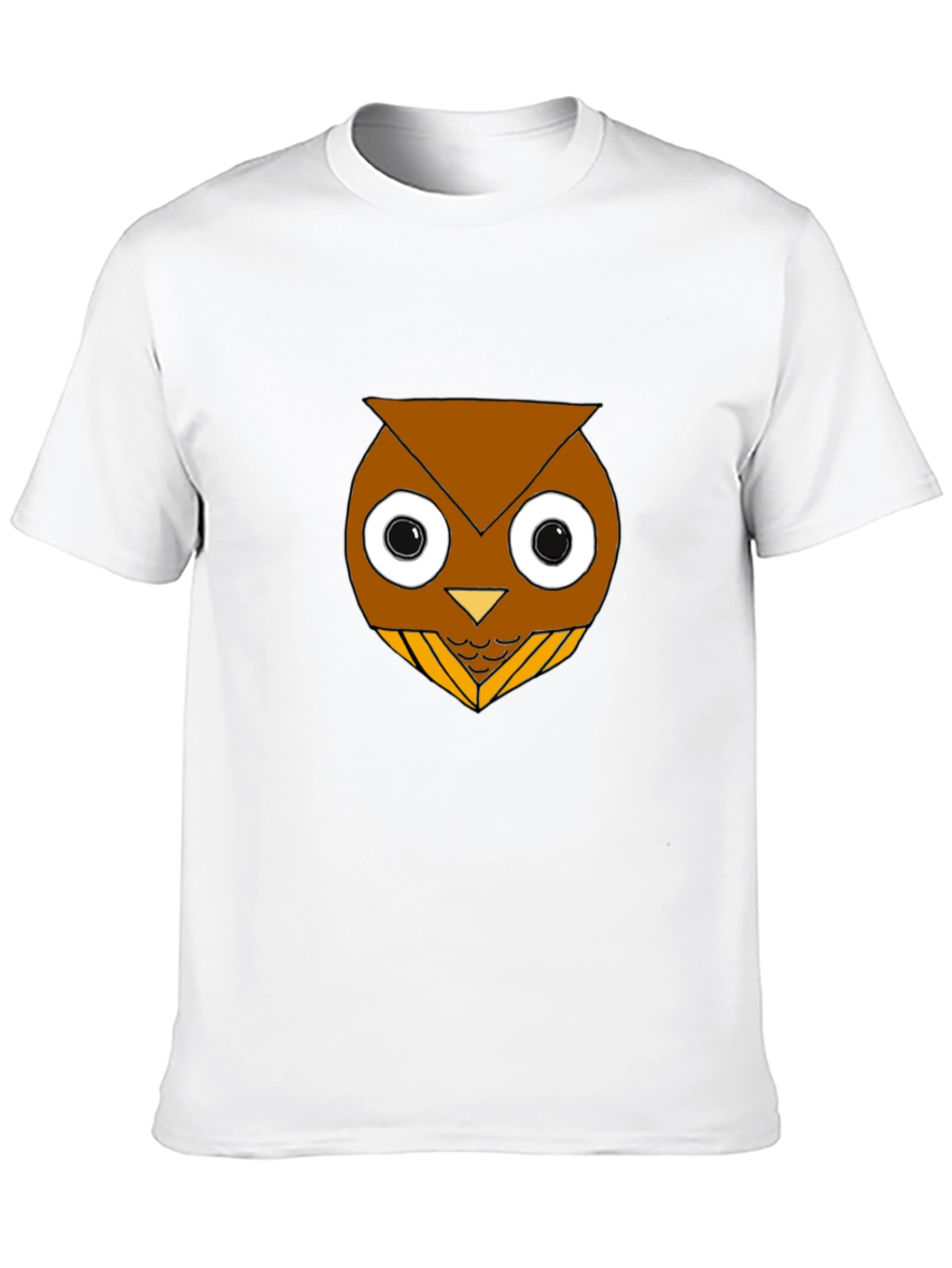 Black Funny Owl Graphic T-Shirt - Black Cotton Blend view 10