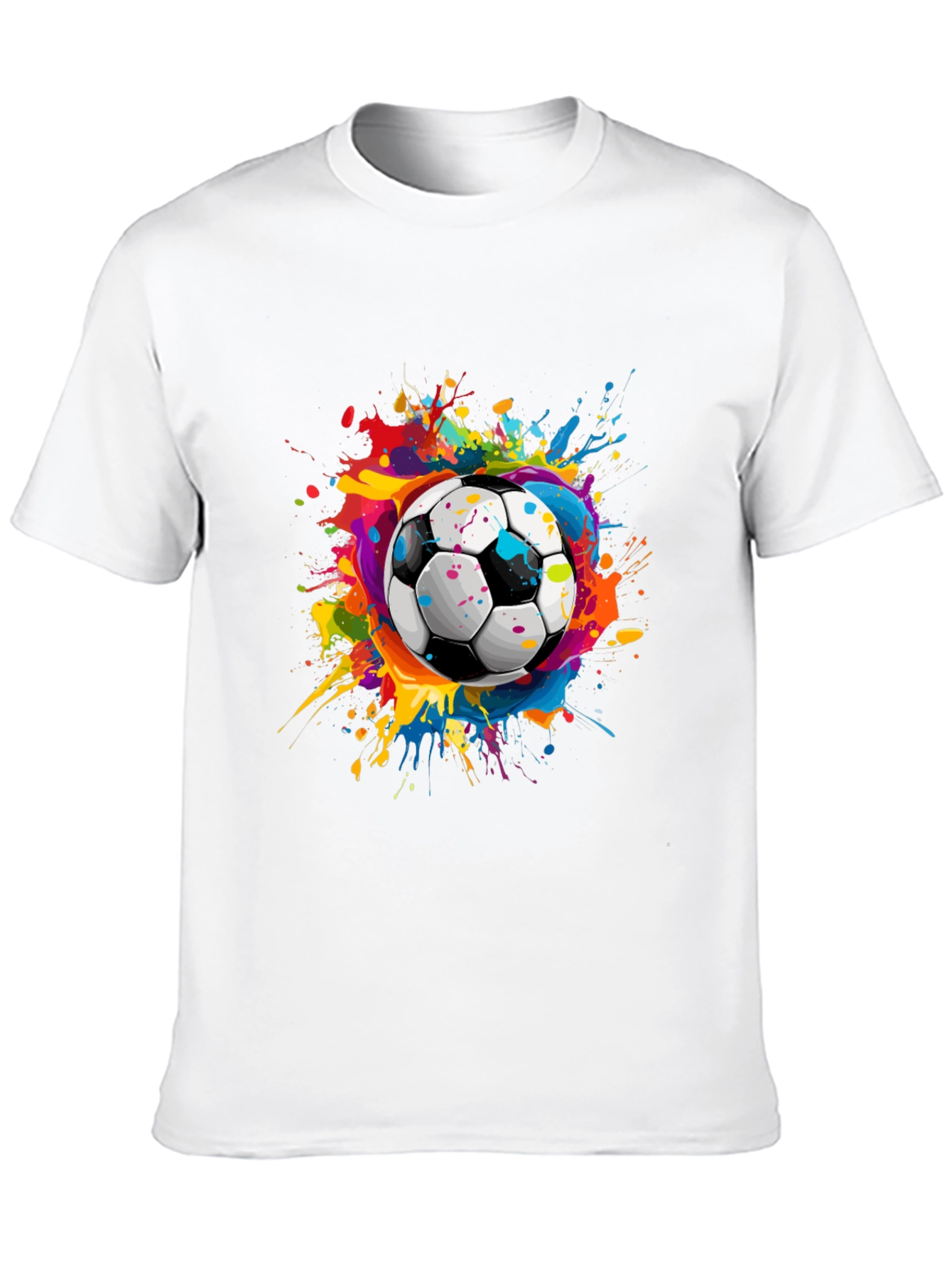 Black Soccer Splash Black T-Shirt view 10