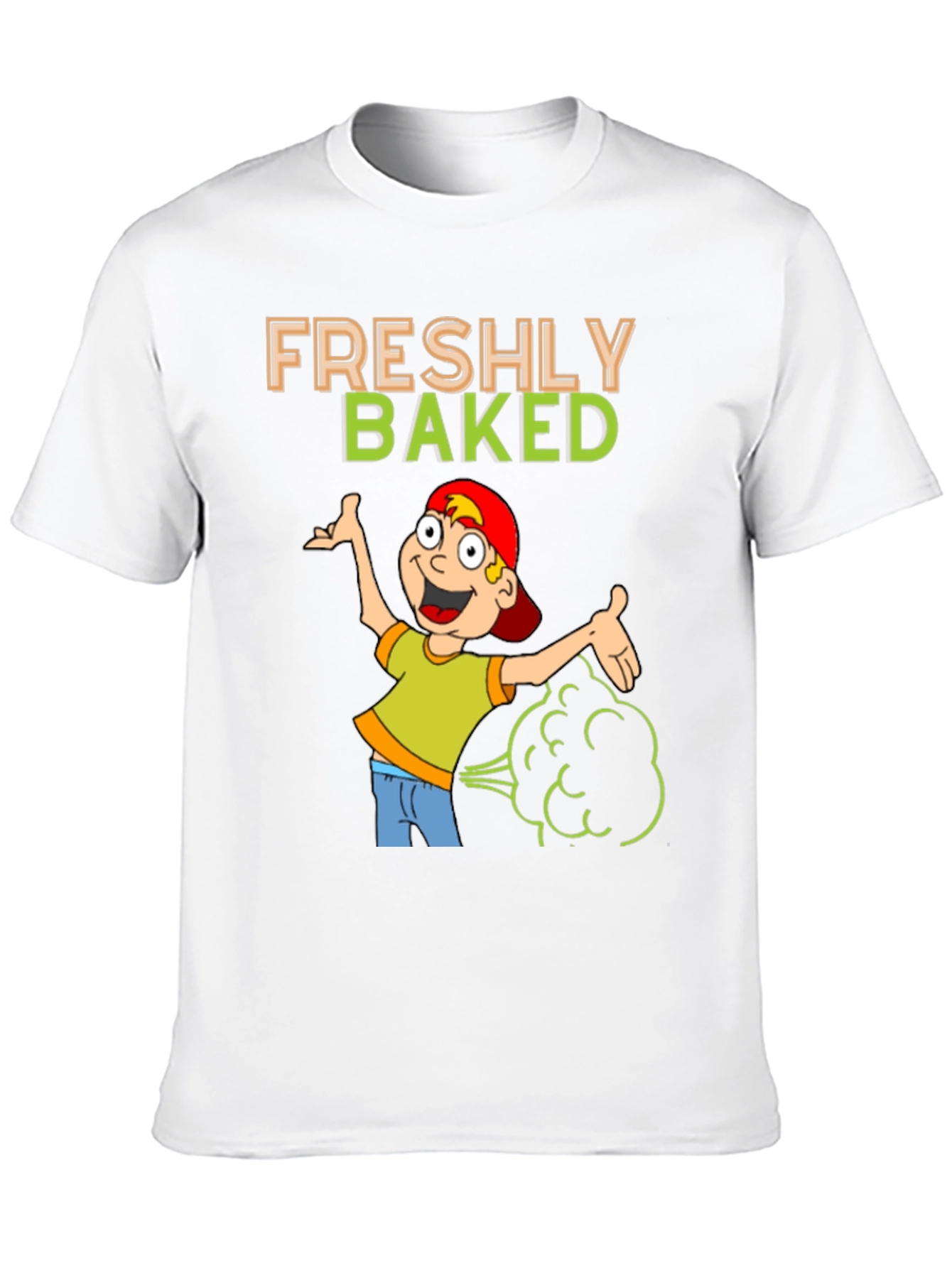 Black Freshly Baked Graphic T-Shirt Funny Cartoon view 10