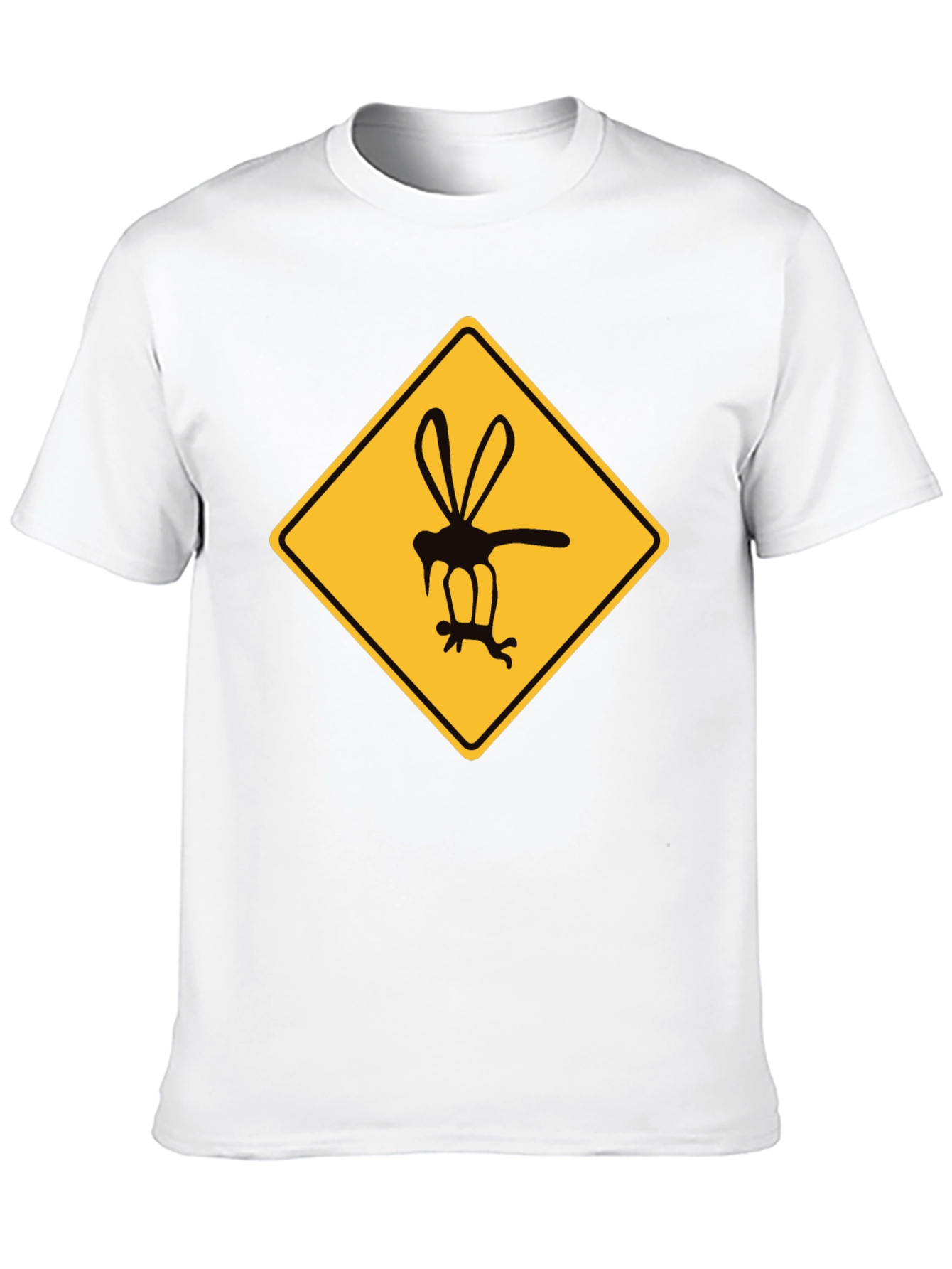 Black Mosquito Warning Graphic T-Shirt - Black view 10