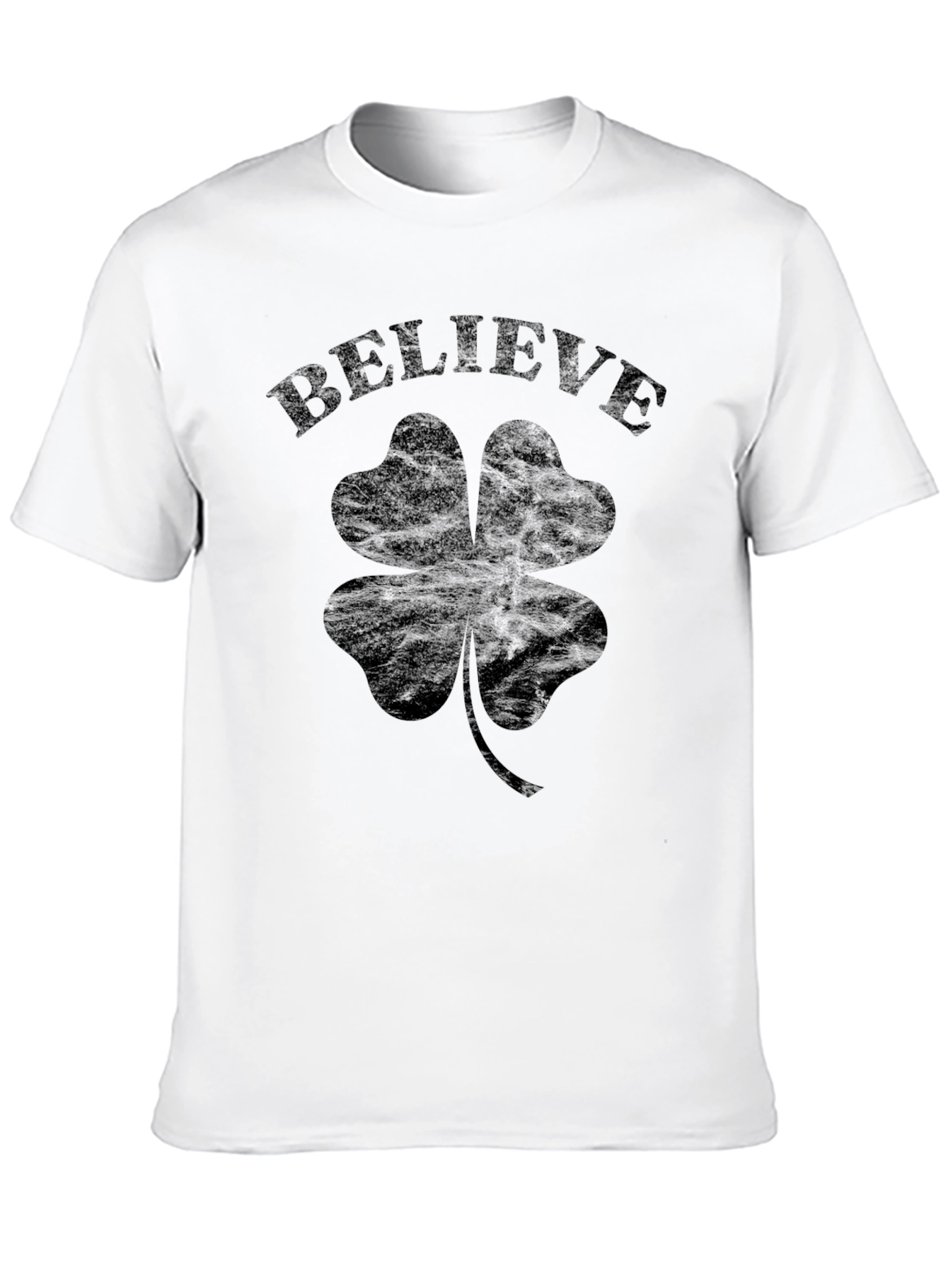 Black Believe Shamrock Clover T-Shirt view 10