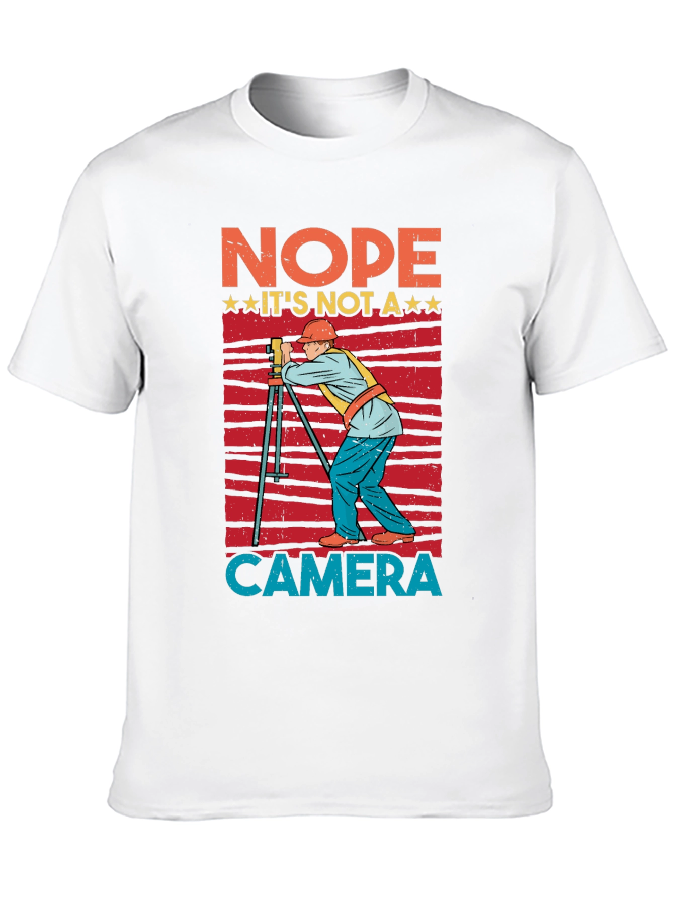 Black Nope Not a Camera Surveyor T-Shirt view 10