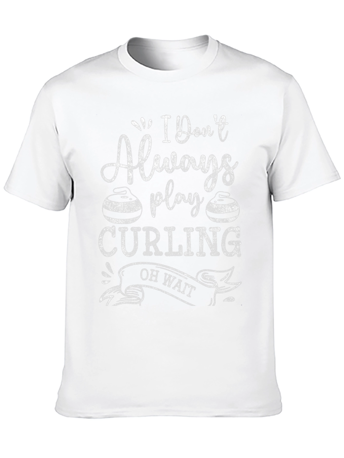 Black Funny Curling T-Shirt - I Don't Always Play Curling view 10