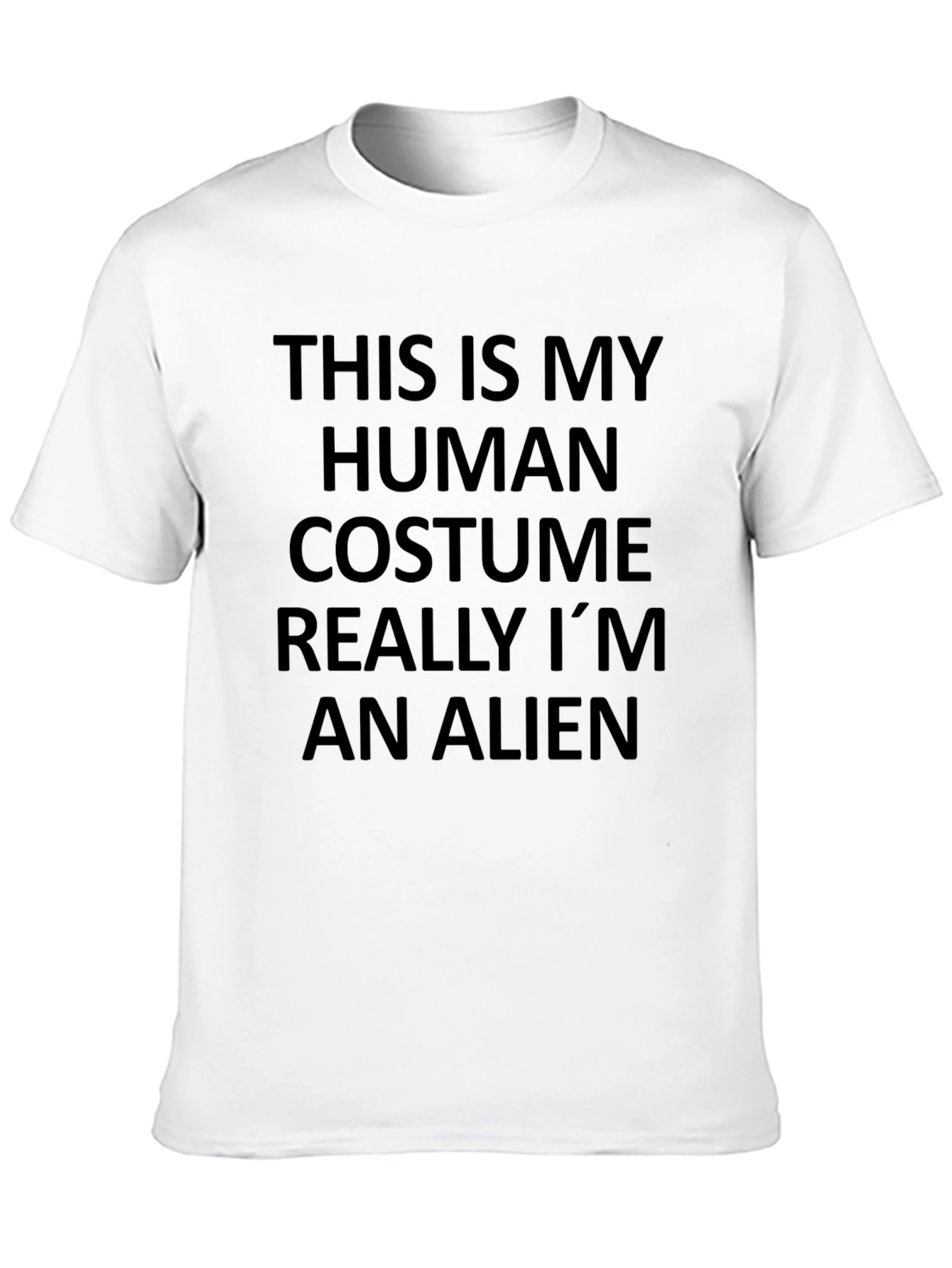 Black Human Costume Alien T-Shirt, Black view 10