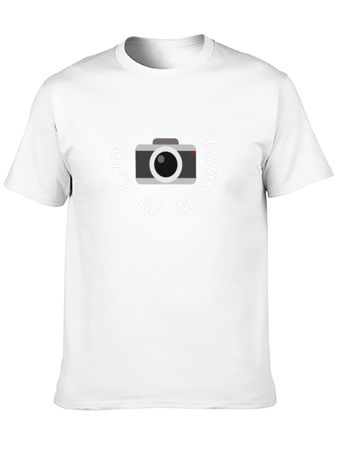 Black Don't Be Negative Camera Graphic T-Shirt view 10