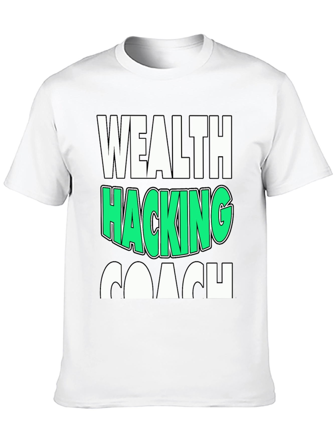 Black Wealth Hacking Coach Graphic Tee view 10