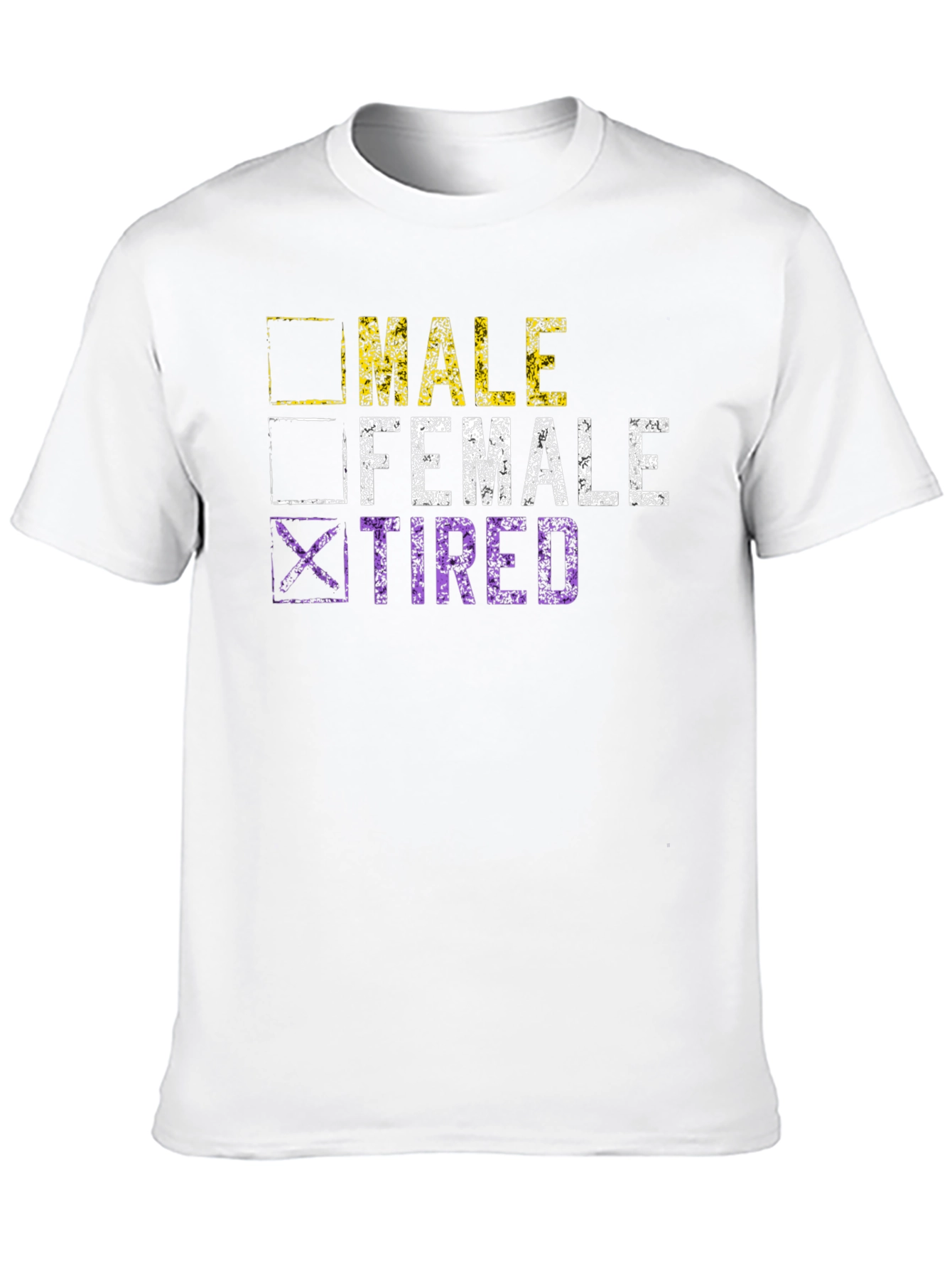 Black Funny "Tired" Choice T-Shirt view 10