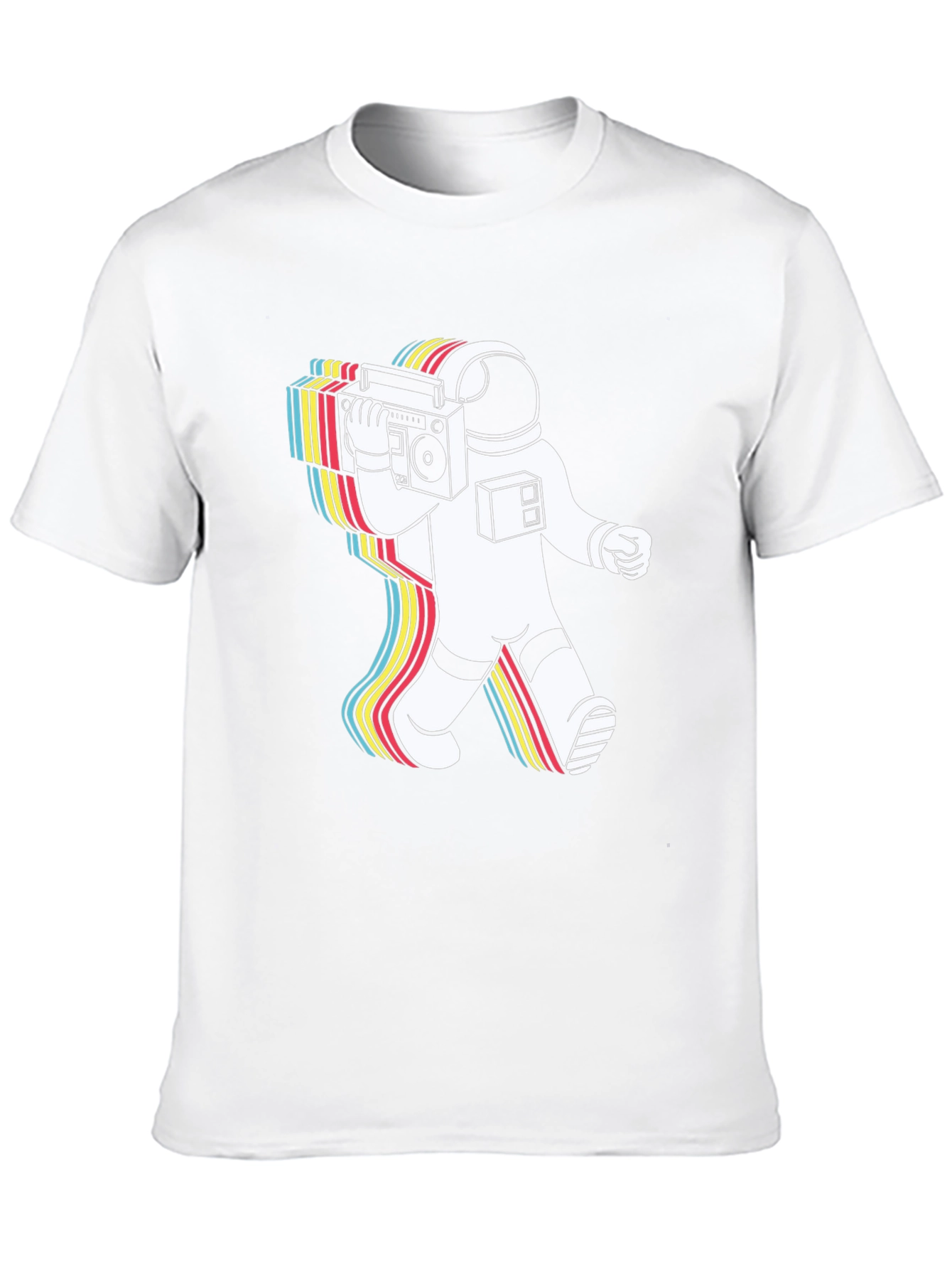 Black Retro Astronaut Boombox Graphic Tee - Black view 10