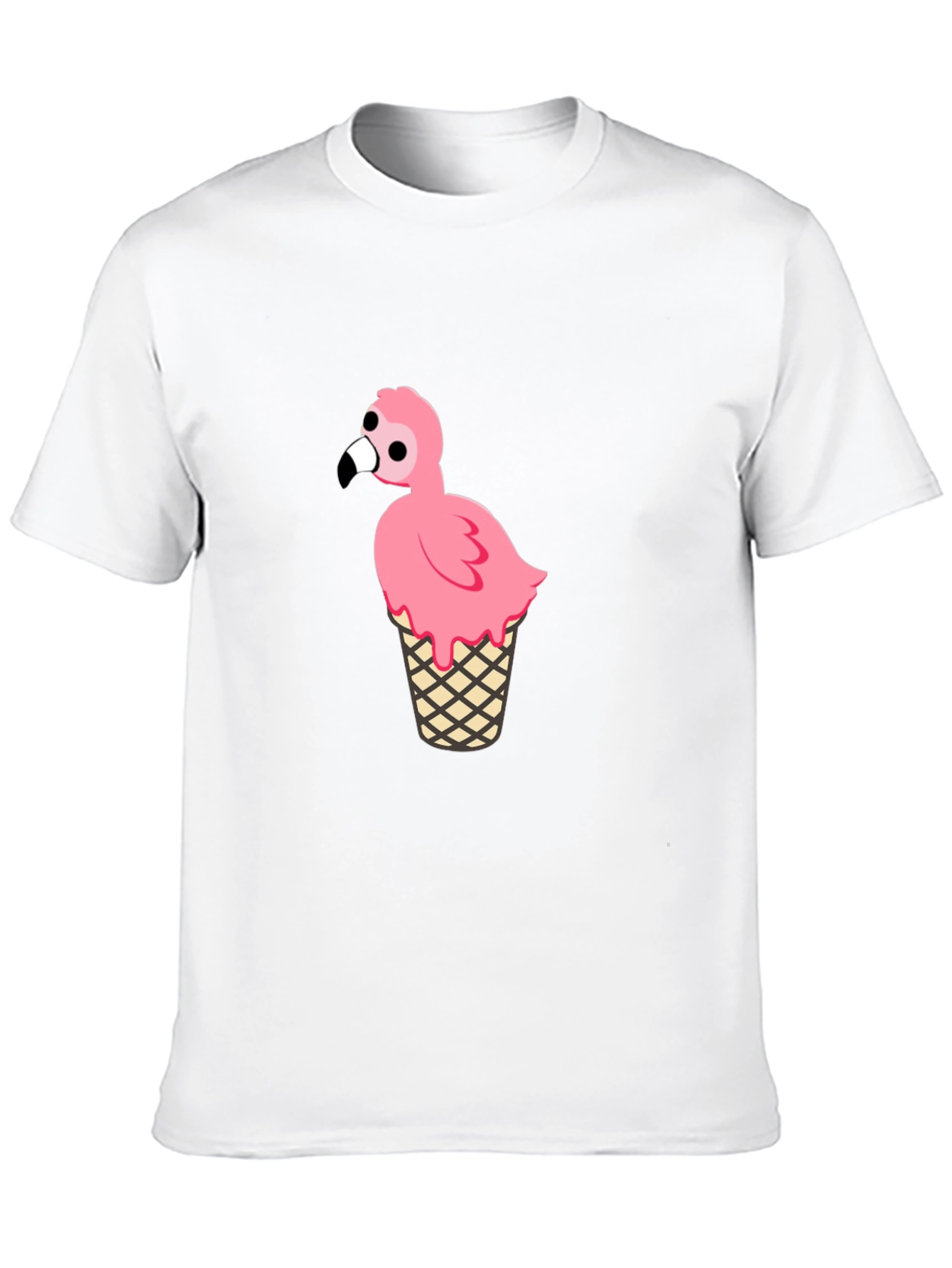 Black Flamingo Ice Cream Cone Graphic Tee view 10