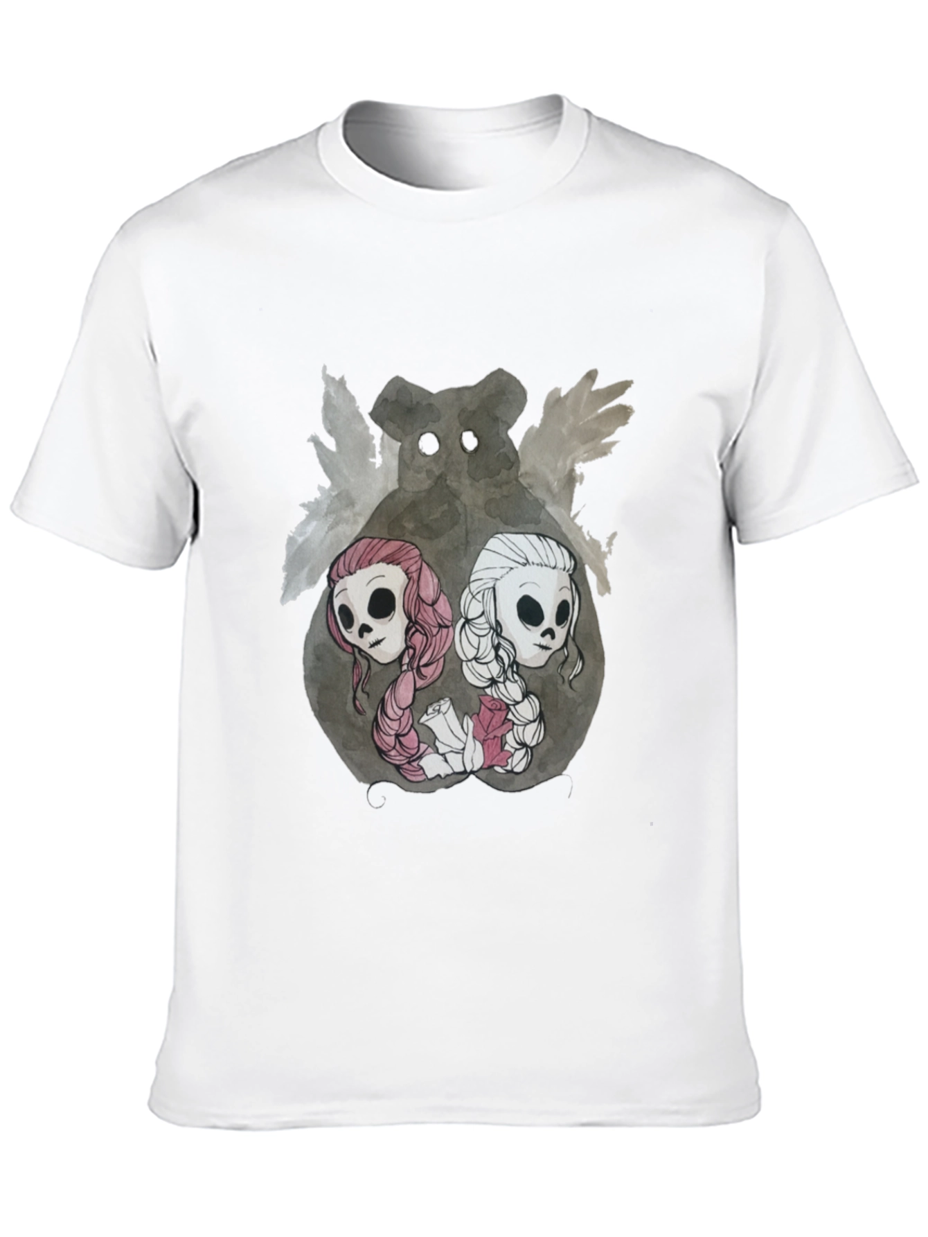 Black Gothic Skull & Bear T-Shirt view 10