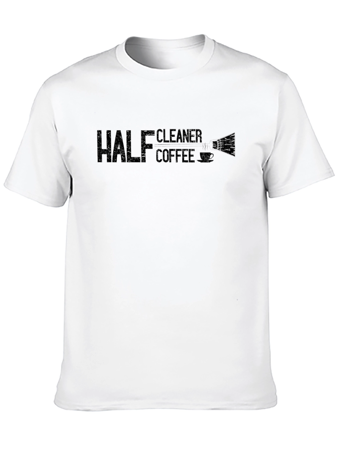 Black Half Cleaner Half Coffee T-Shirt - Novelty Tee view 10